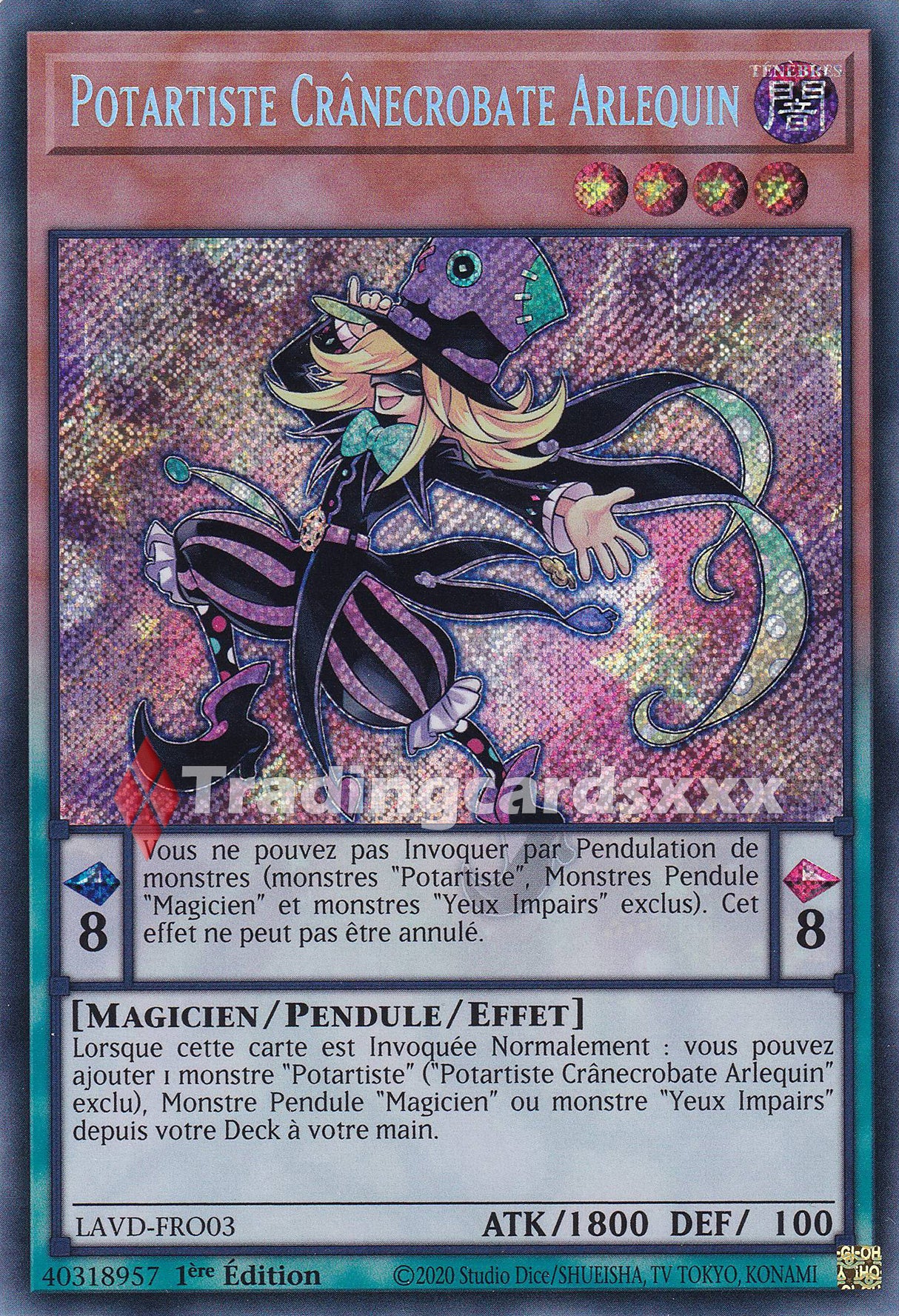Yu-Gi-Oh! Potartiste Crânecrobate Arlequin : SE LAVD-FRO03
