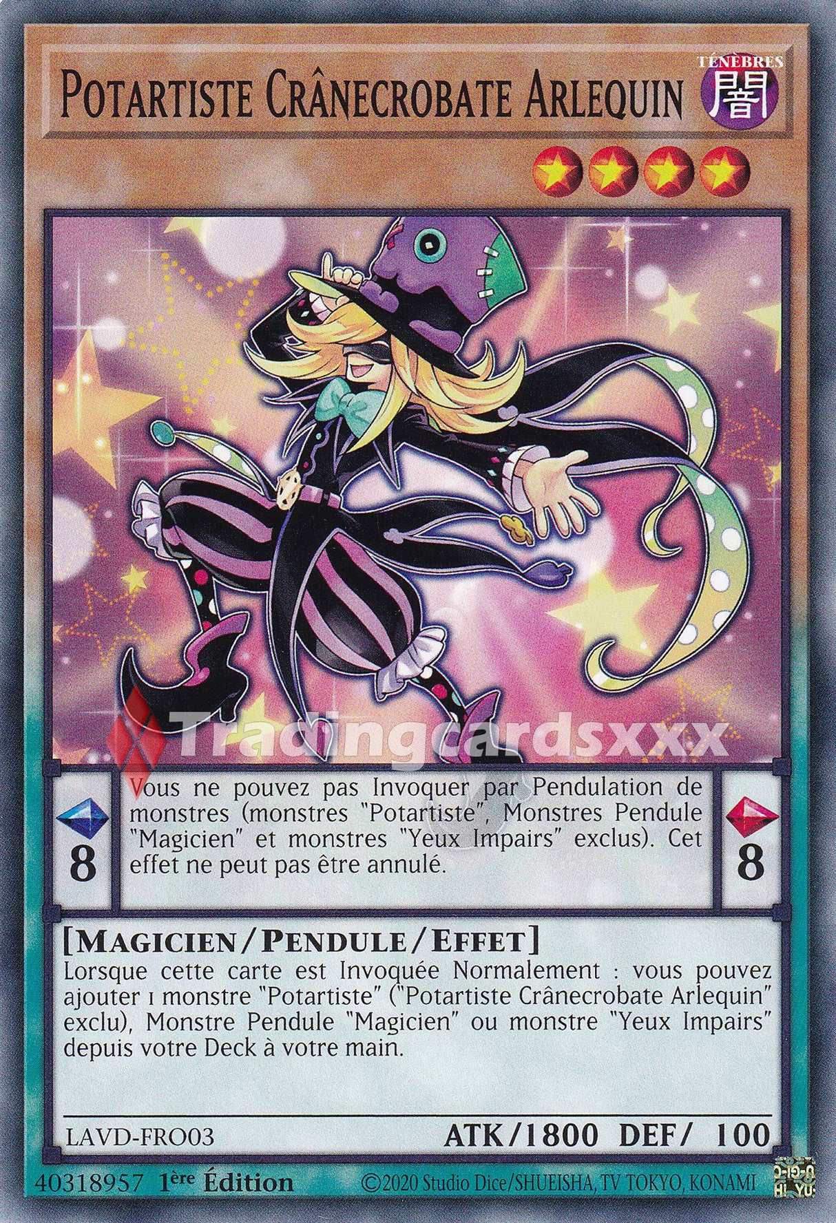 Yu-Gi-Oh! Potartiste Crânecrobate Arlequin : C LAVD-FRO03