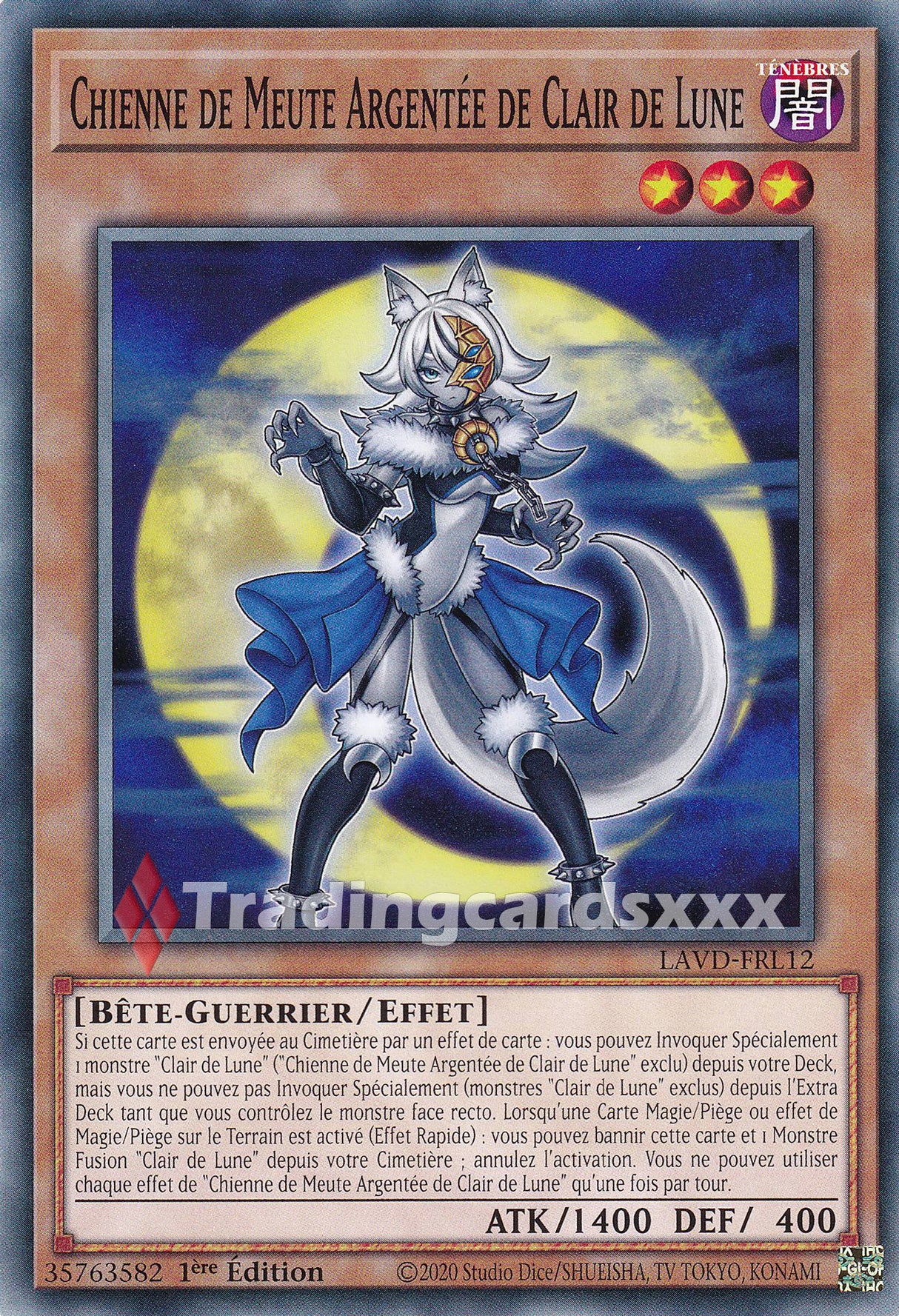 Yu-Gi-Oh! Chienne de Meute Argentée de Clair de Lune : C LAVD-FRL12