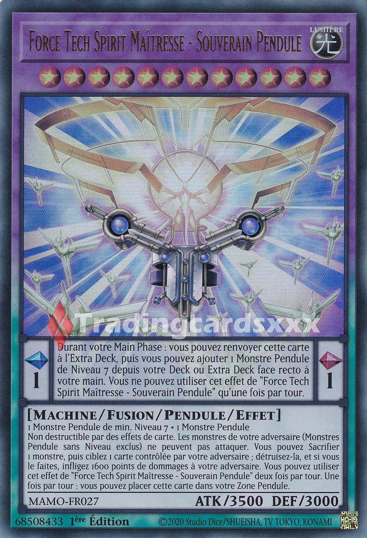 Yu-Gi-Oh! Force Tech Spirit Maîtresse - Souverain Pendule : UR MAMO-FR027