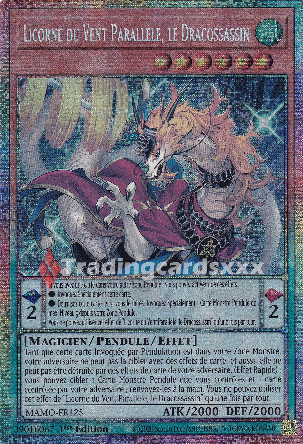 Yu-Gi-Oh! Licorne du Vent Parallèle, le Dracossassin : STAR MAMO-FR125
