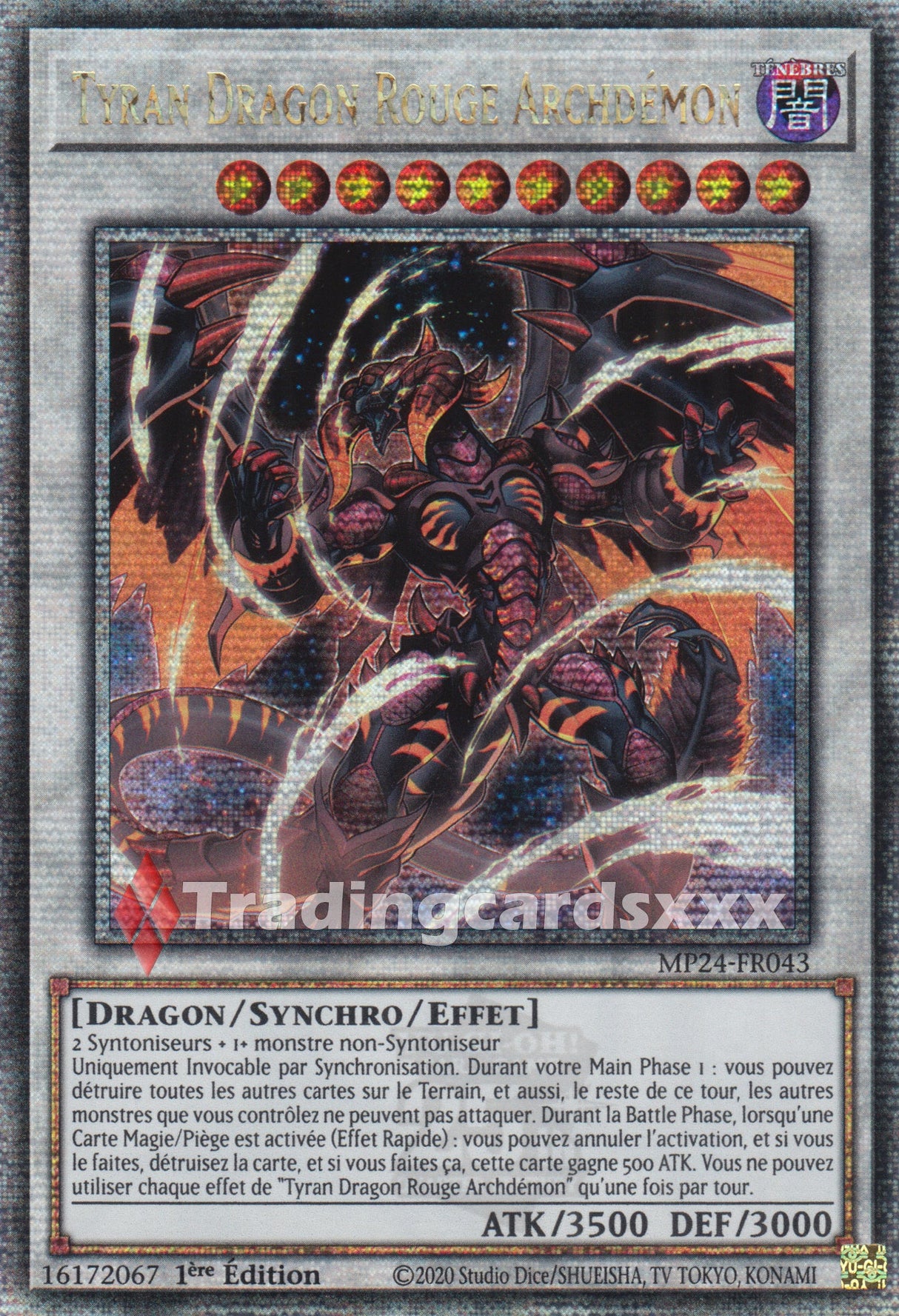 Yu-Gi-Oh! Tyran Dragon Rouge Archdémon : QCSE MP24-FR043