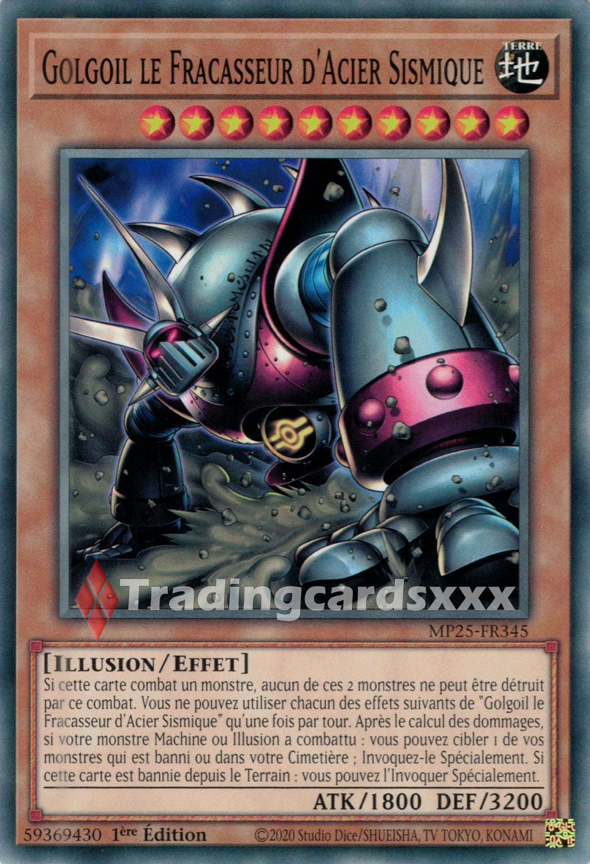 Yu-Gi-Oh! Golgoil le Fracasseur d'Acier Sismique : C MP25-FR345