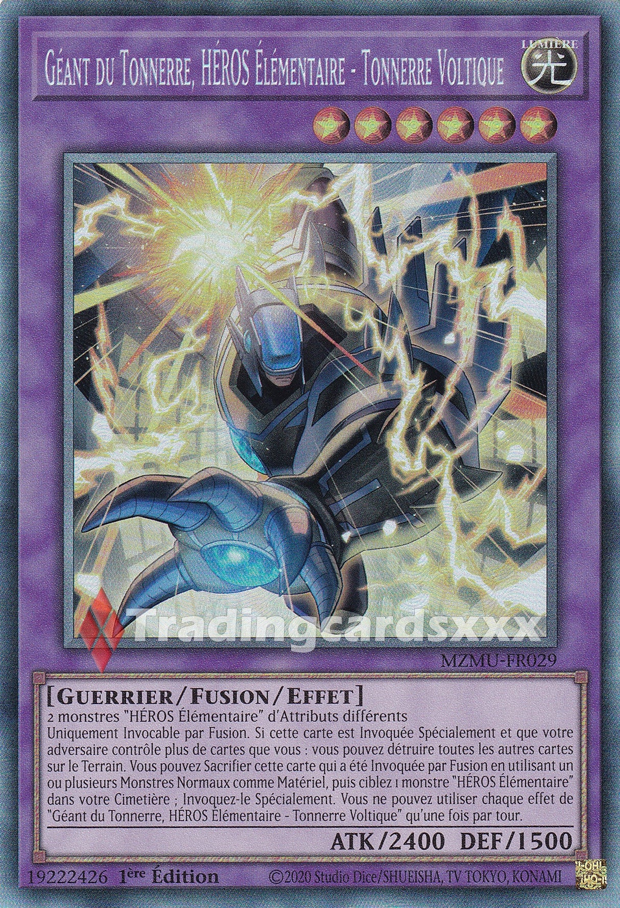 Yu-Gi-Oh! Géant du Tonnerre, HÉROS Élémentaire - Tonnerre Voltique : CR MZMU-FR029