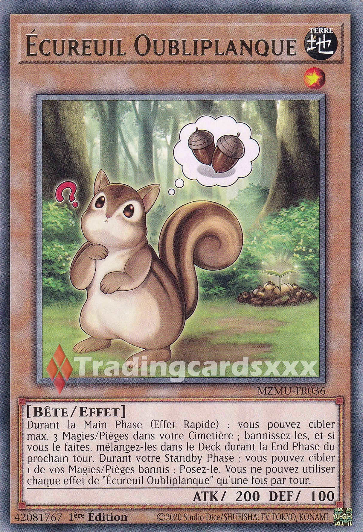 Yu-Gi-Oh! Écureuil Oubliplanque : R MZMU-FR036