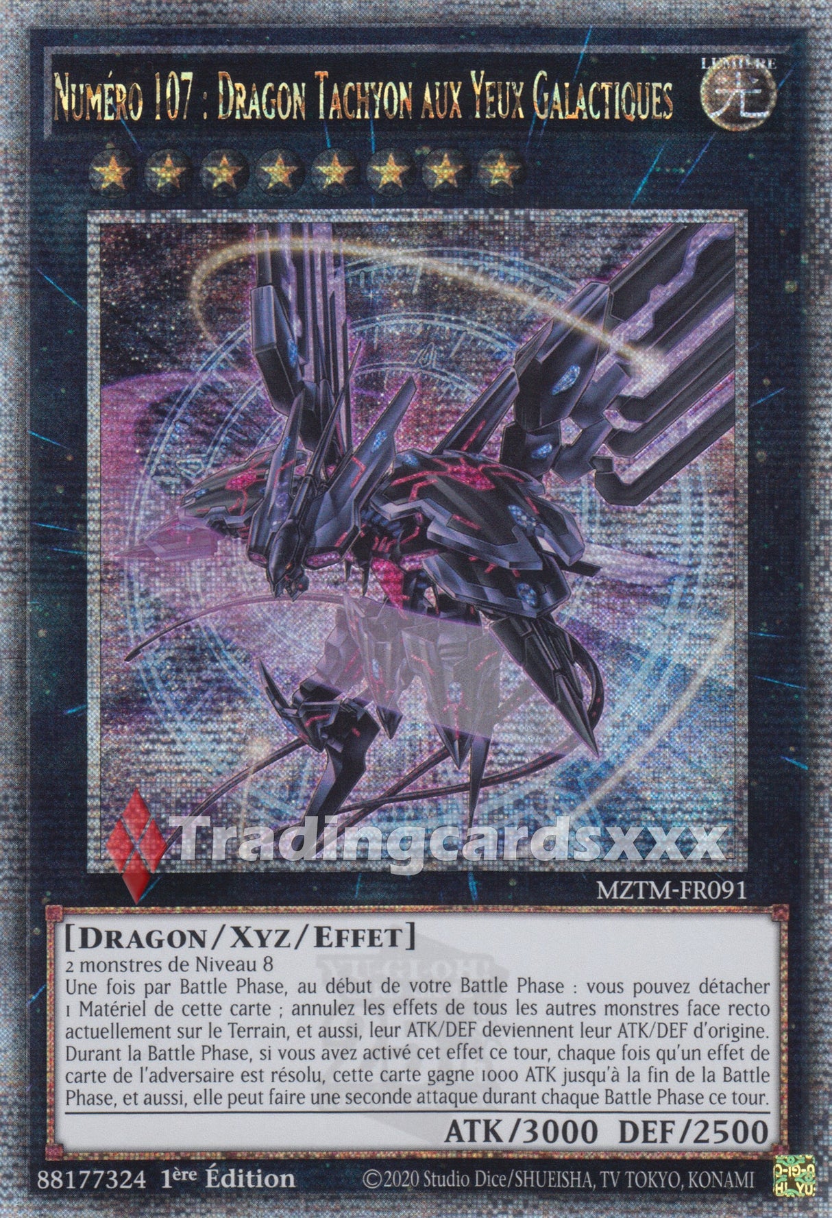 Yu-Gi-Oh! Numéro 107 : Dragon Tachyon aux Yeux Galactiques : QCSE MZTM-FR091