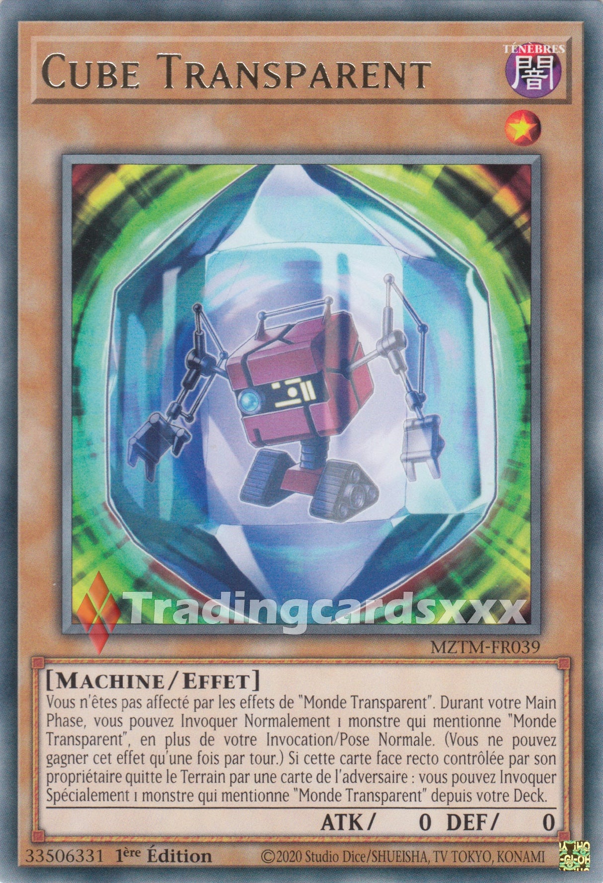Yu-Gi-Oh! Cube Transparent : R MZTM-FR039