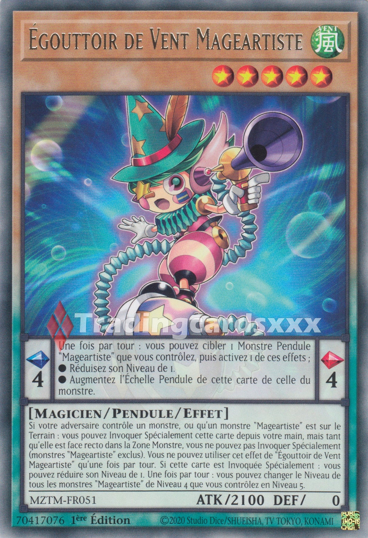 Yu-Gi-Oh! Égouttoir de Vent Mageartiste : R MZTM-FR051