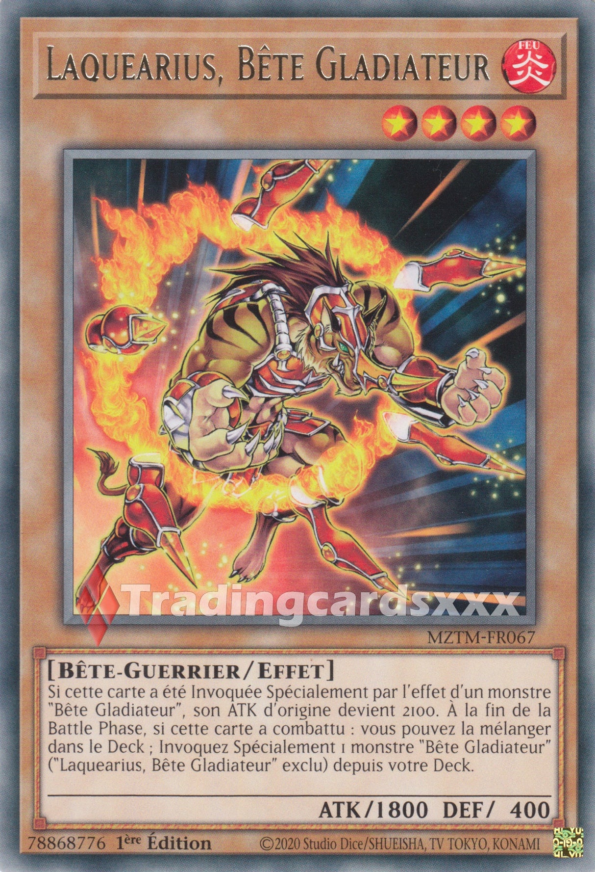 Yu-Gi-Oh! Laquearius, Bête Gladiateur : R MZTM-FR067