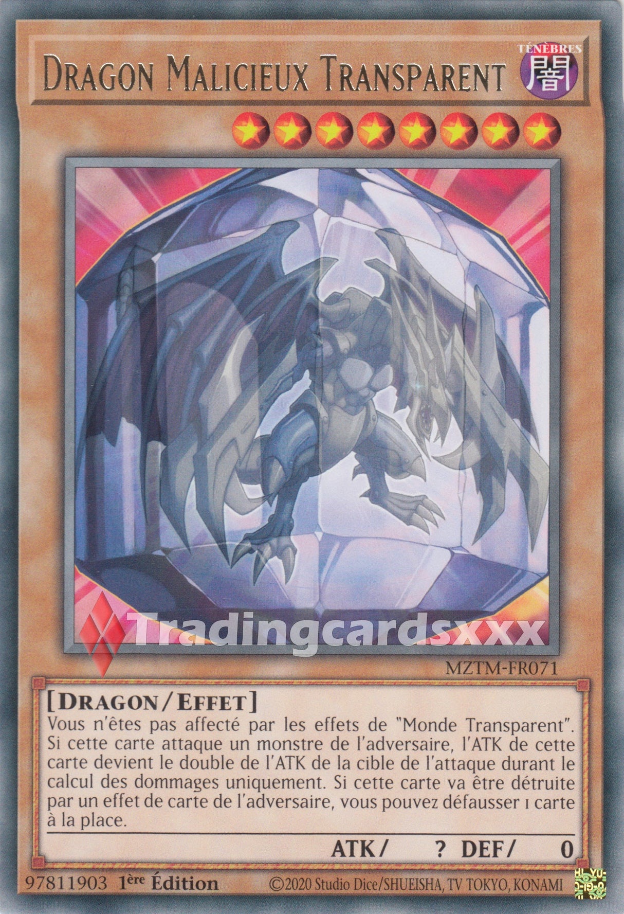 Yu-Gi-Oh! Dragon Malicieux Transparent : R MZTM-FR071