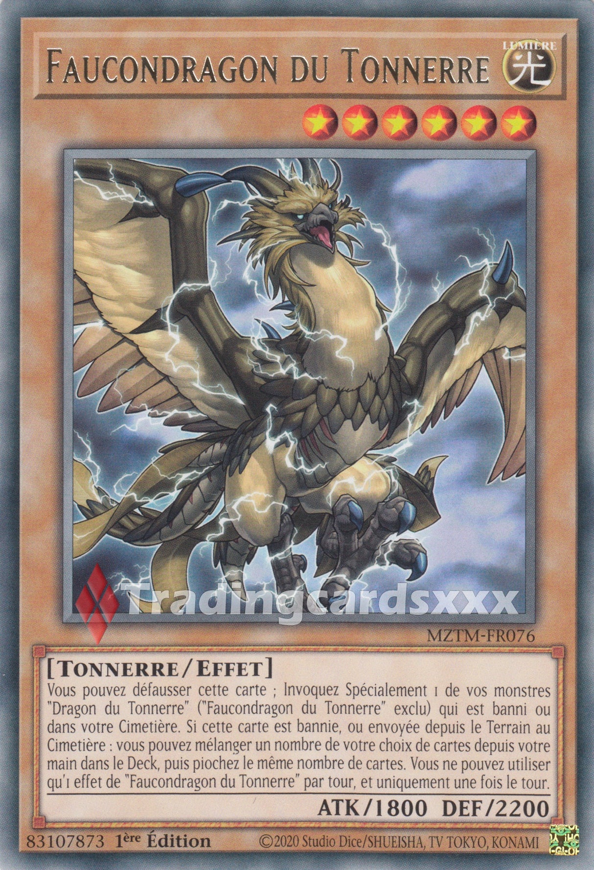 Yu-Gi-Oh! Faucondragon du Tonnerre : R MZTM-FR076