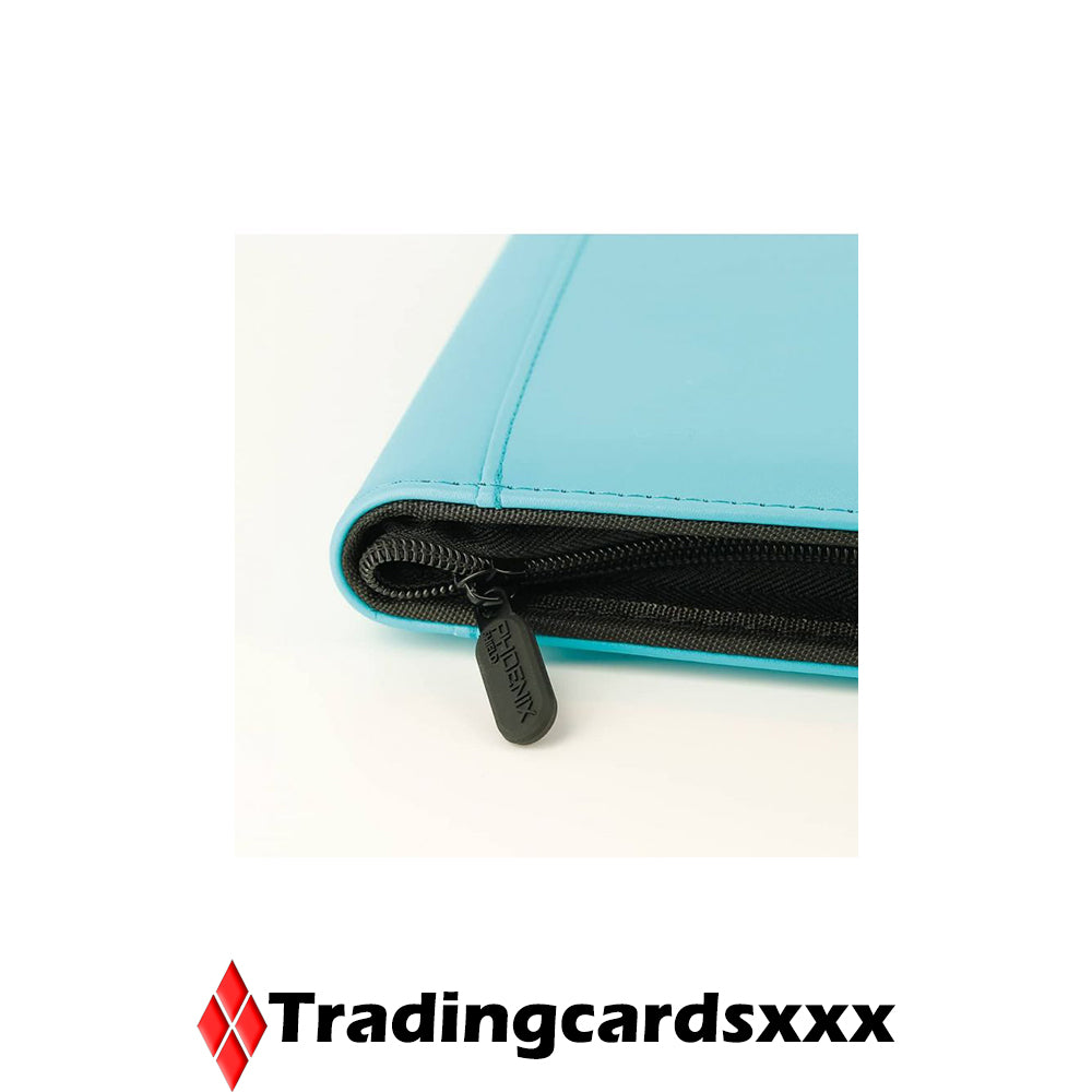 Phoenix Shield - Classeur Deluxe Zipper Album 360 cartes : Bleu Turquoise