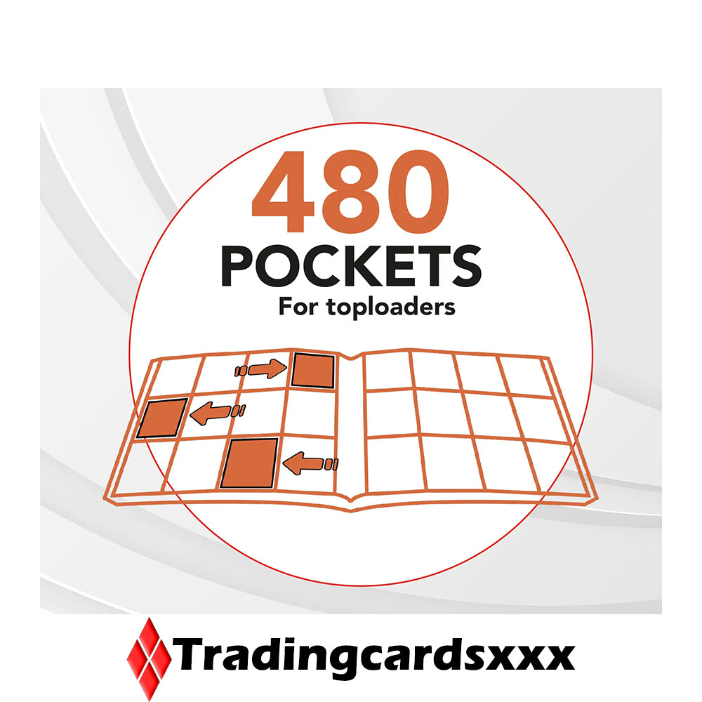 Phoenix Shield - Classeur 12-Pockets Deluxe Zipper Album 480 Toploader : Noir