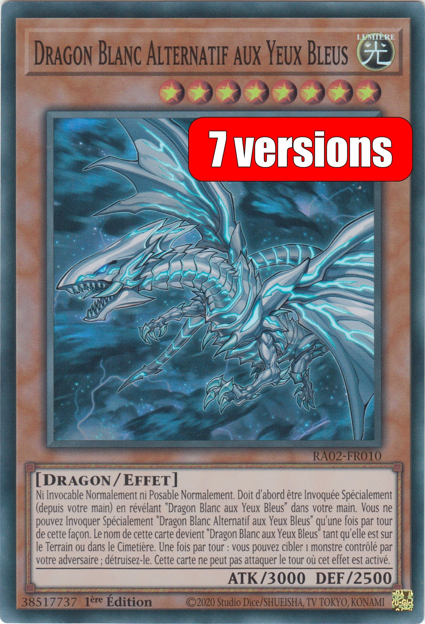 Yu-Gi-Oh! Dragon Blanc Alternatif aux Yeux Bleus : RA02-FR010