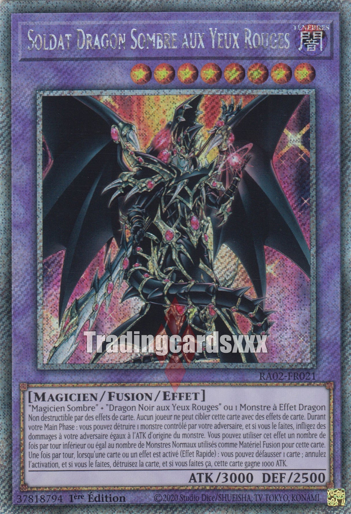 Yu-Gi-Oh! Soldat Dragon Sombre aux Yeux Rouges : RA02-FR021