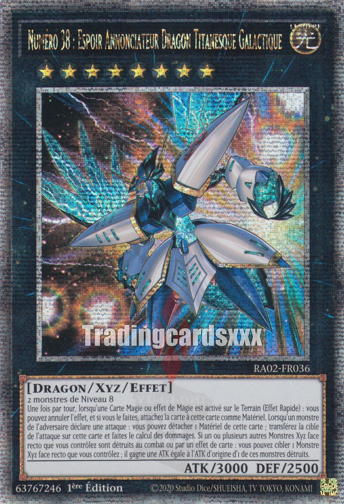Yu-Gi-Oh! Numéro 38 : Espoir Annonciateur Dragon Titanesque Galactique : RA02-FR036