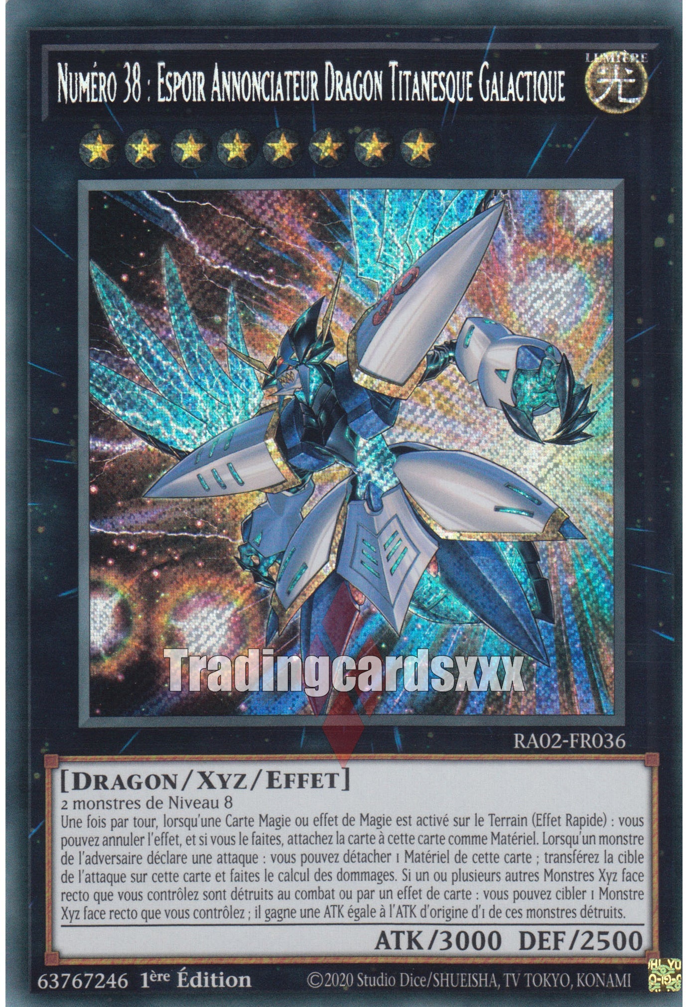 Yu-Gi-Oh! Numéro 38 : Espoir Annonciateur Dragon Titanesque Galactique : RA02-FR036