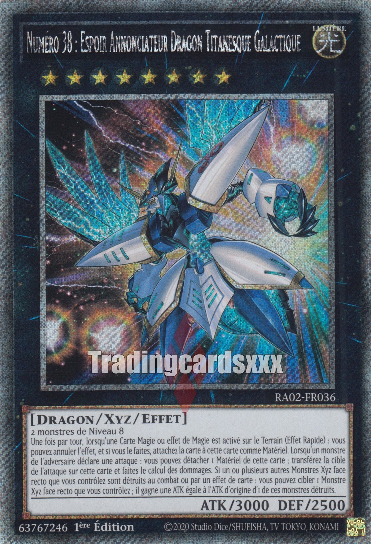 Yu-Gi-Oh! Numéro 38 : Espoir Annonciateur Dragon Titanesque Galactique : RA02-FR036