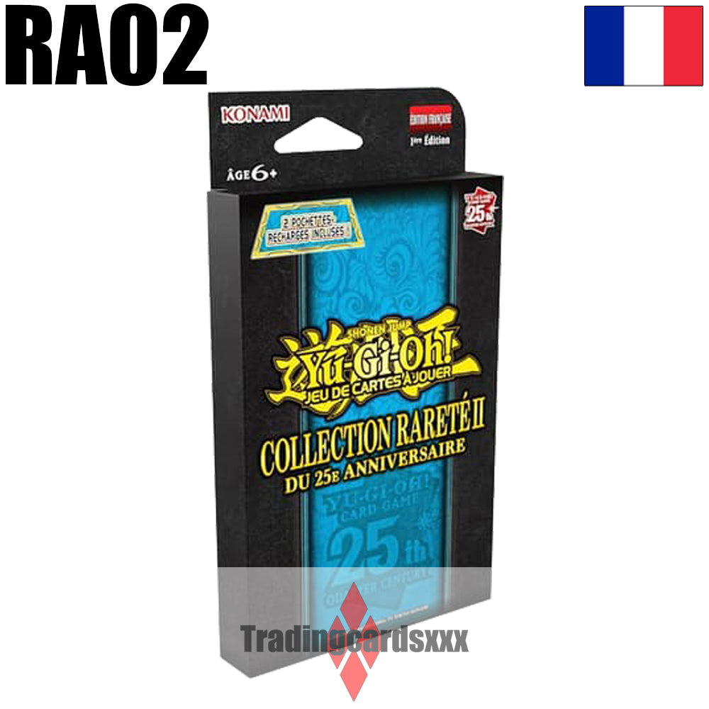 Yu-Gi-Oh! Carton de 8 Packs de 2 boosters : Collection Rareté 2 du 25e Anniversaire