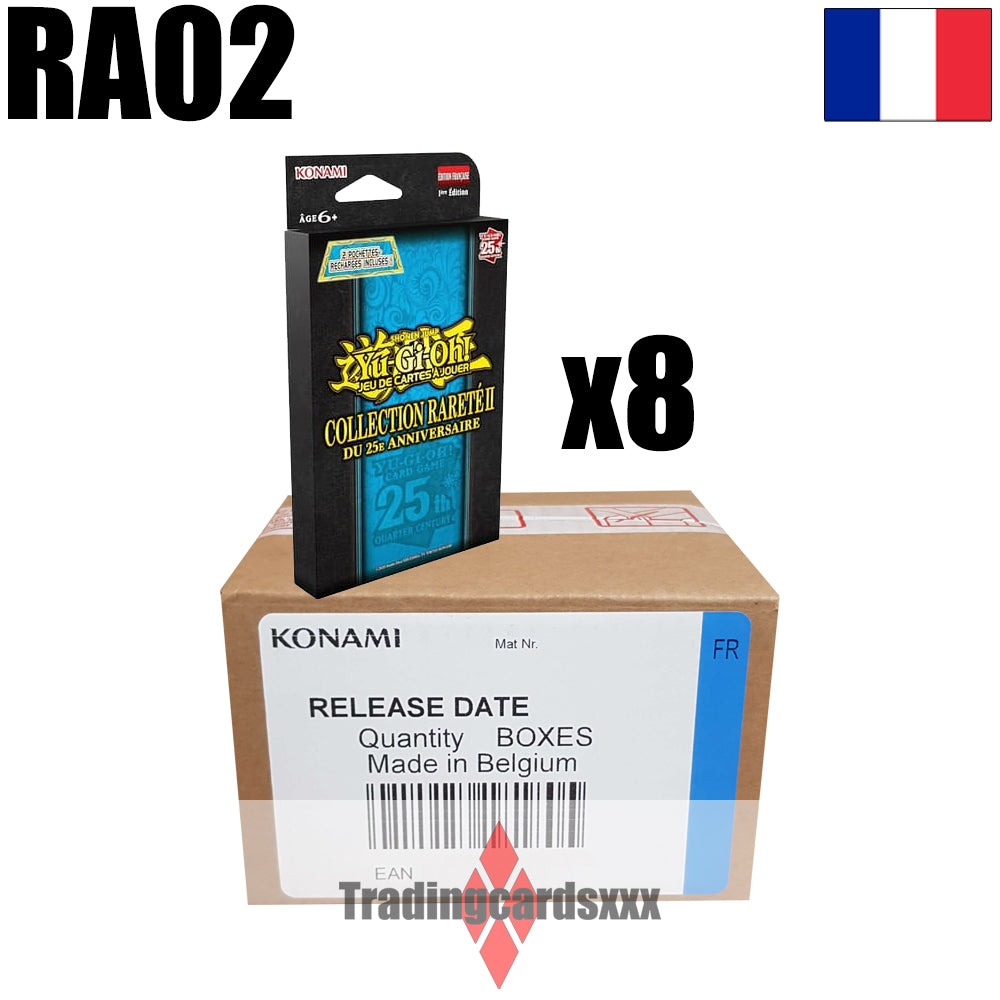 [FR] YuGiOh! Carton scellé de 8 Packs de 2 boosters Collection Rareté 2 du 25e Anniversaire