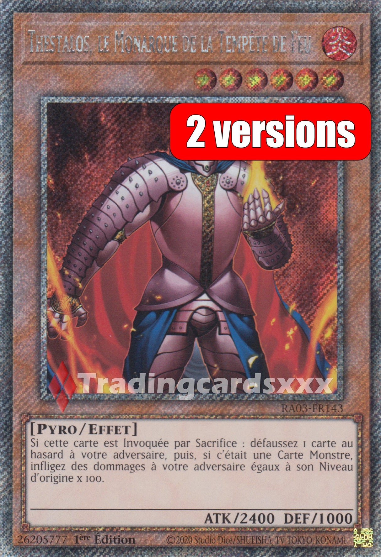 Yu-Gi-Oh! Thestalos, le Monarque de la Tempête de Feu : RA03-FR143