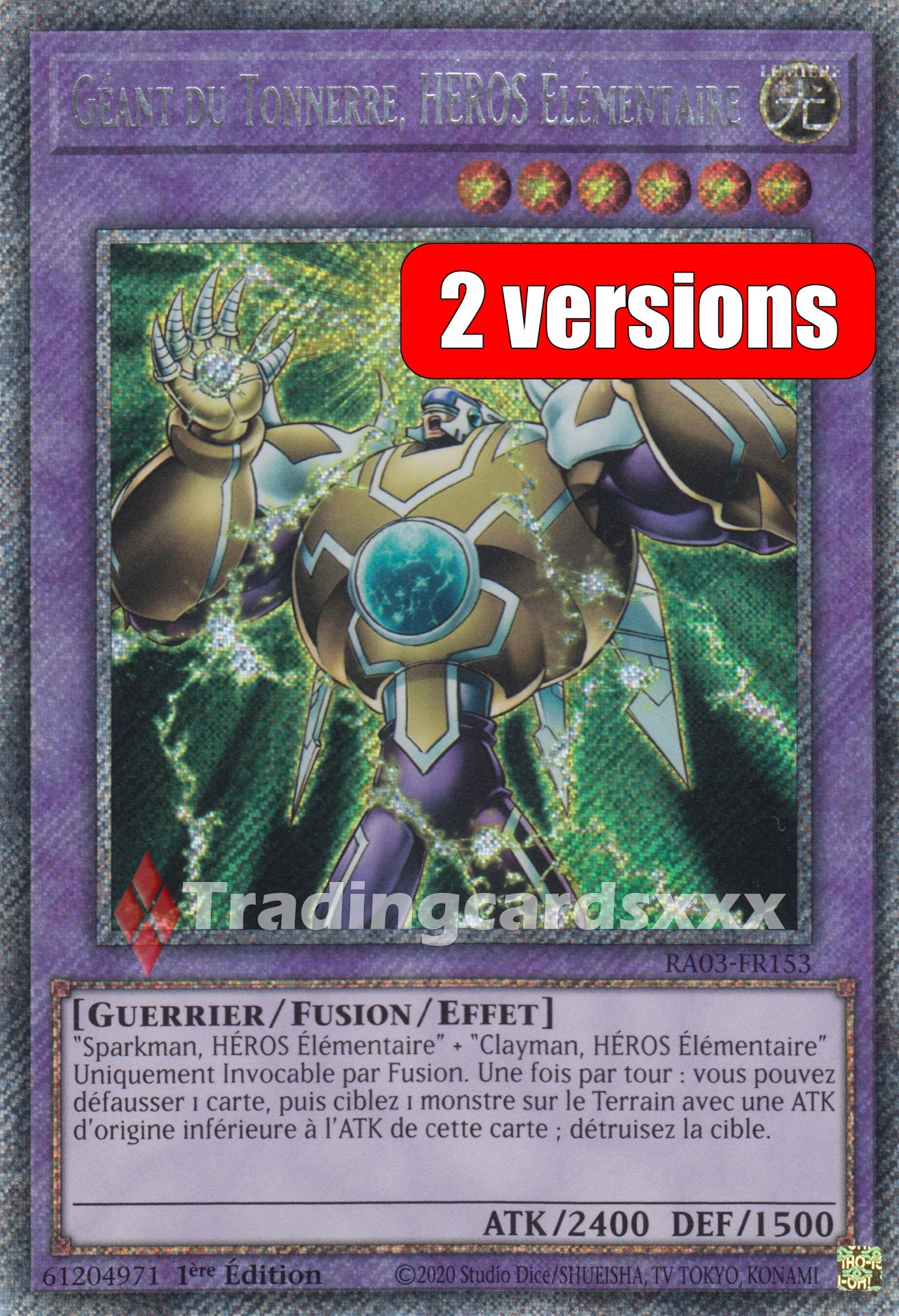 Yu-Gi-Oh! Géant du Tonnerre, HÉROS Élémentaire : RA03-FR153