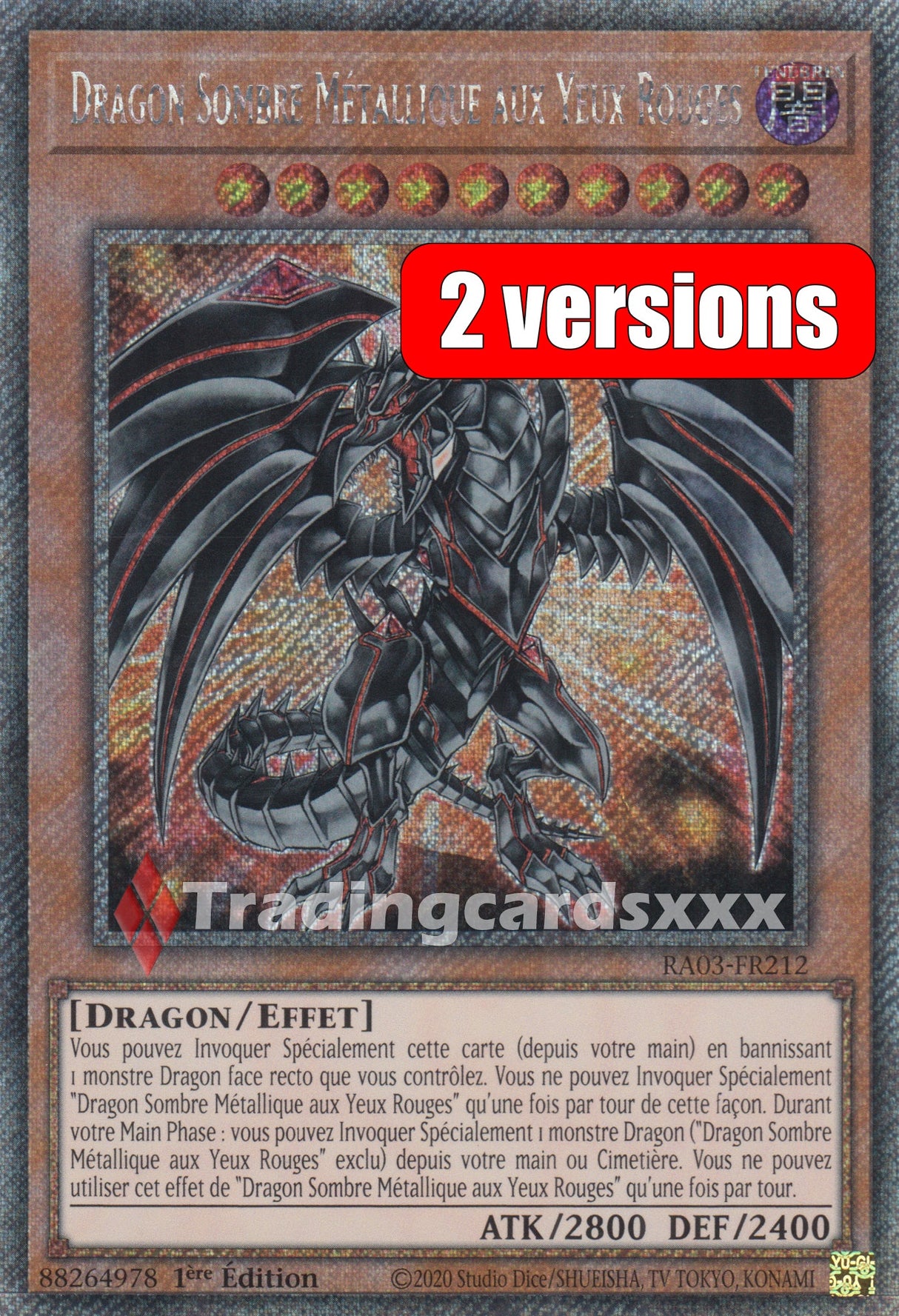 Yu-Gi-Oh! Dragon Sombre Métallique aux Yeux Rouges : RA03-FR212