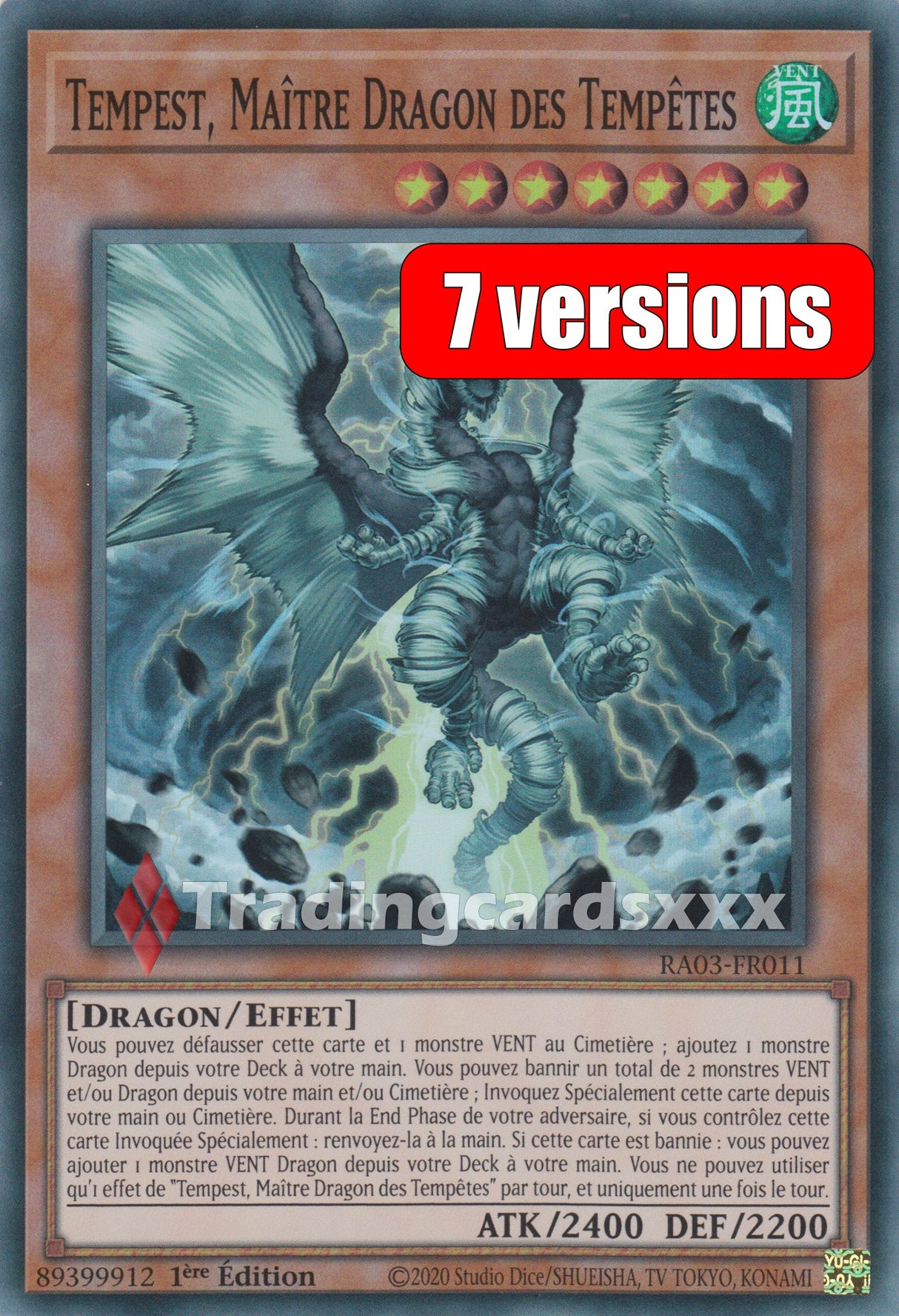 Yu-Gi-Oh! Tempest, Maître Dragon des Tempêtes : RA03-FR011