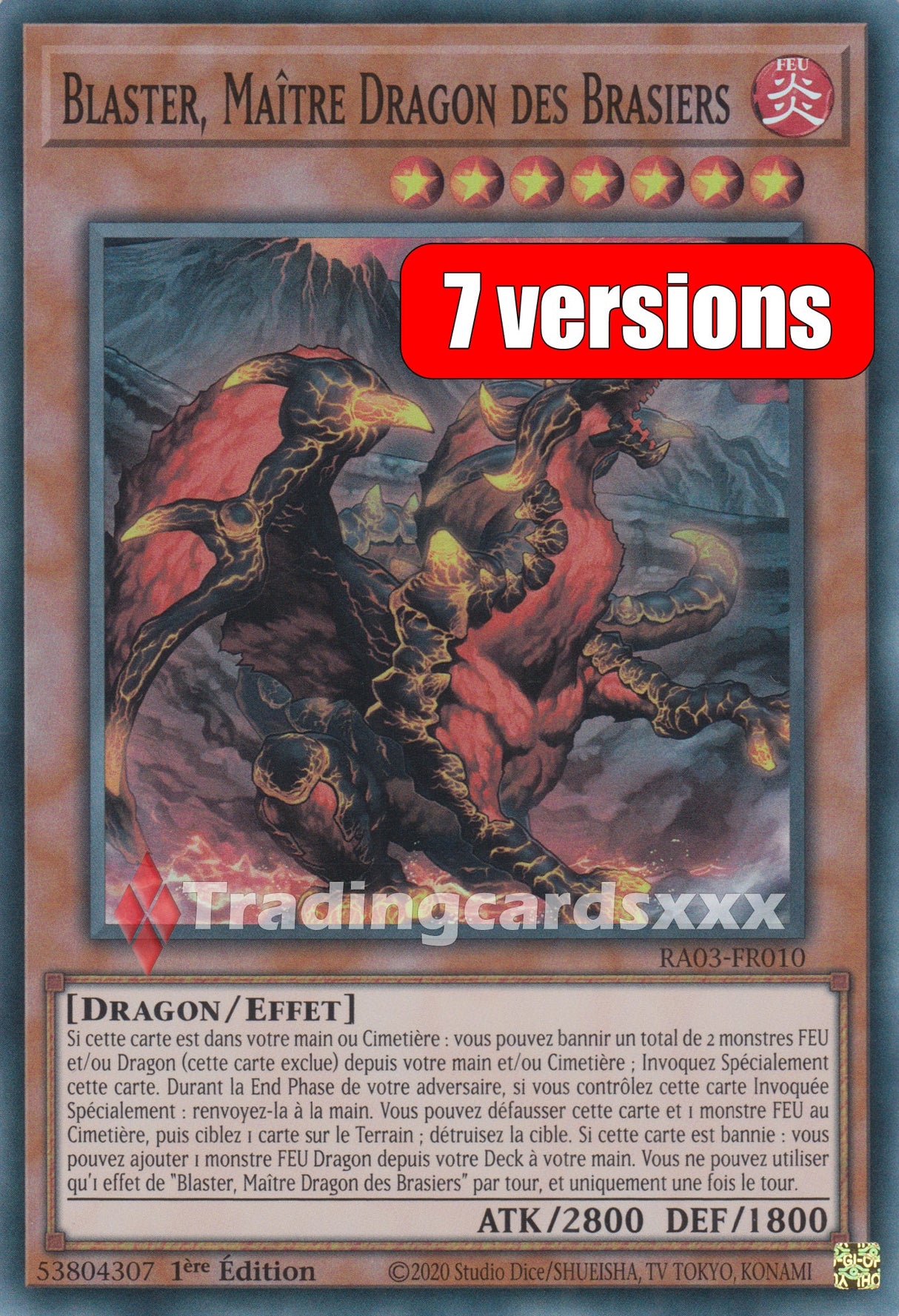 Yu-Gi-Oh! Blaster, Maître Dragon des Brasiers : RA03-FR010