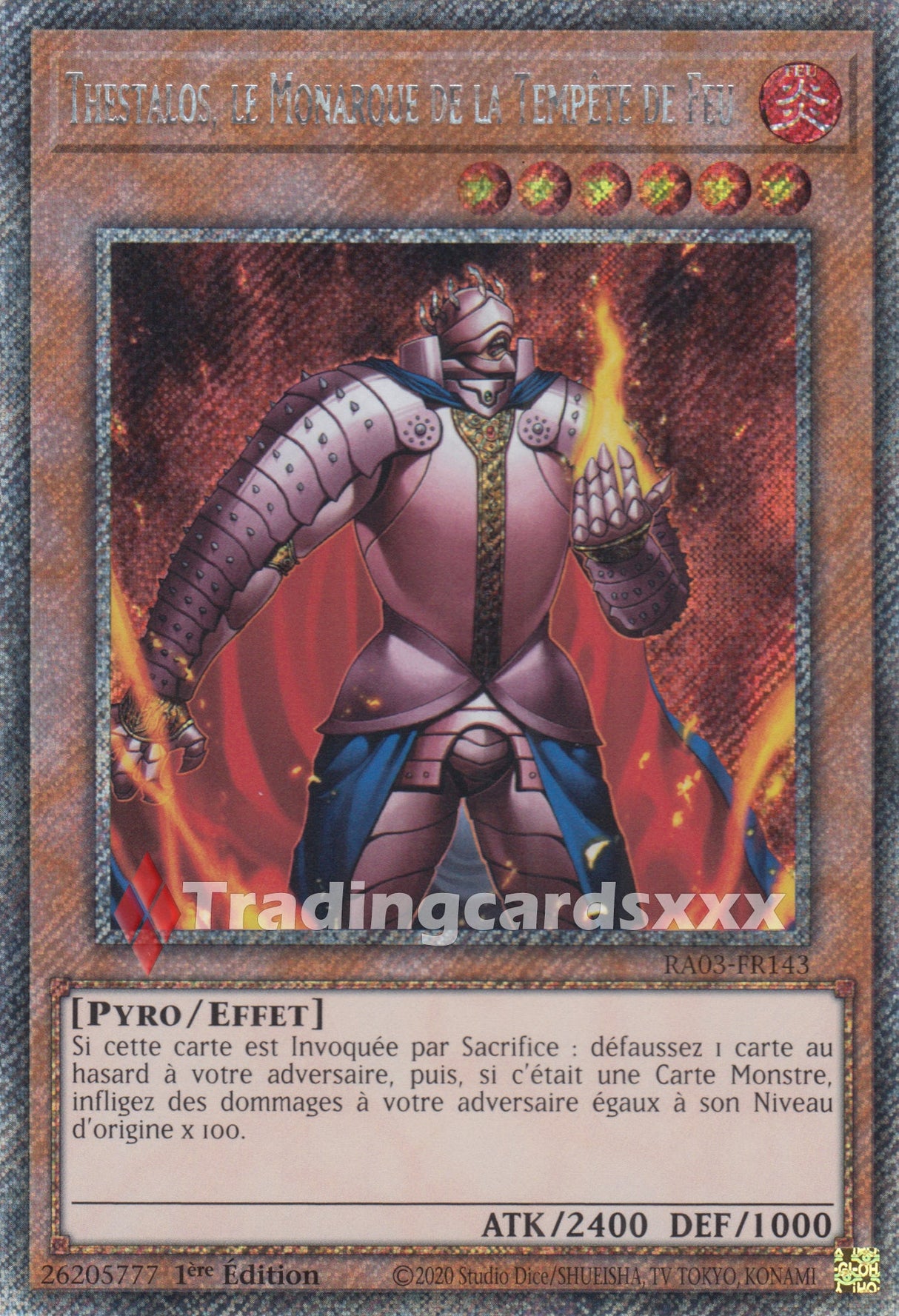 Yu-Gi-Oh! Thestalos, le Monarque de la Tempête de Feu : RA03-FR143
