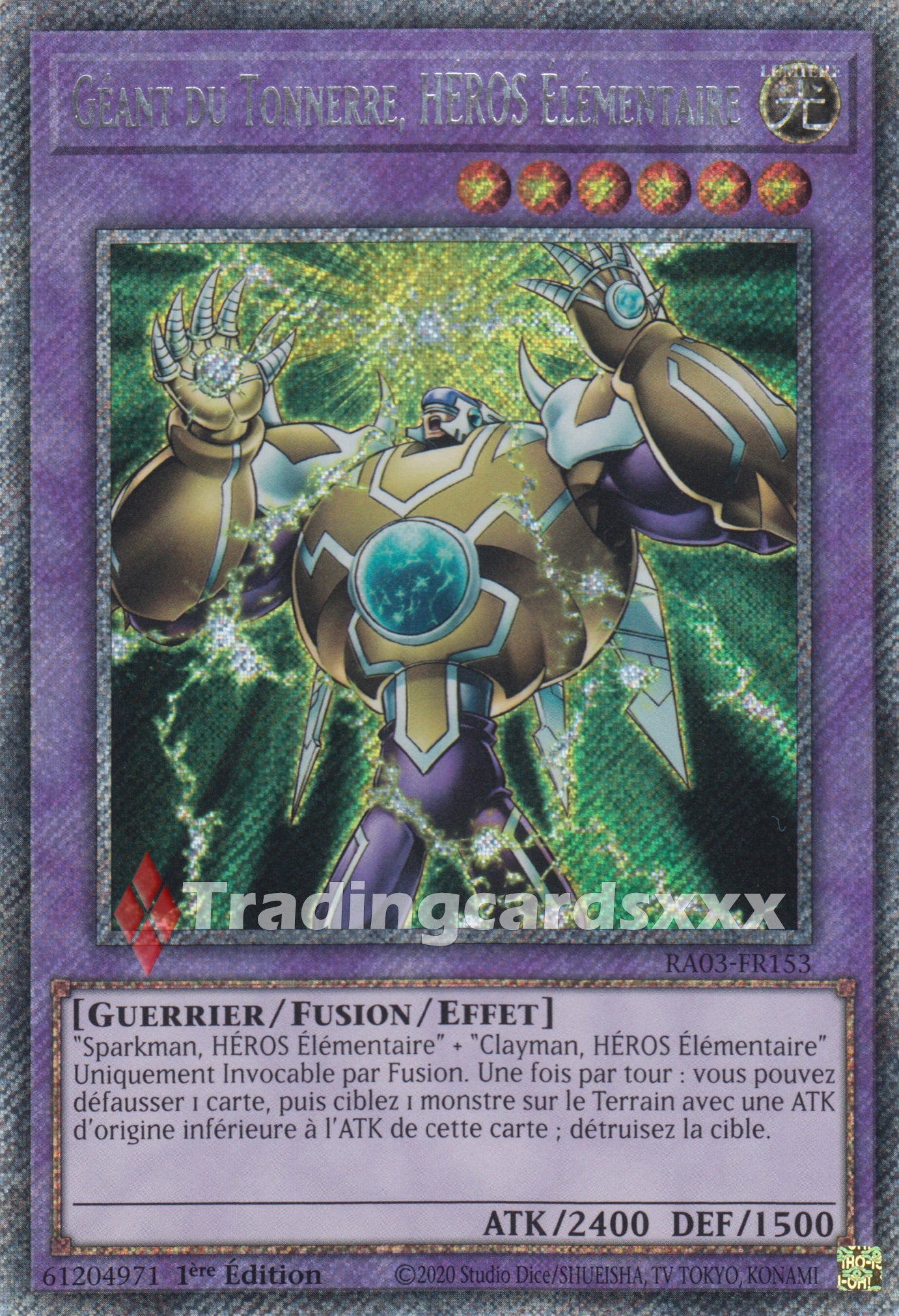 Yu-Gi-Oh! Géant du Tonnerre, HÉROS Élémentaire : RA03-FR153