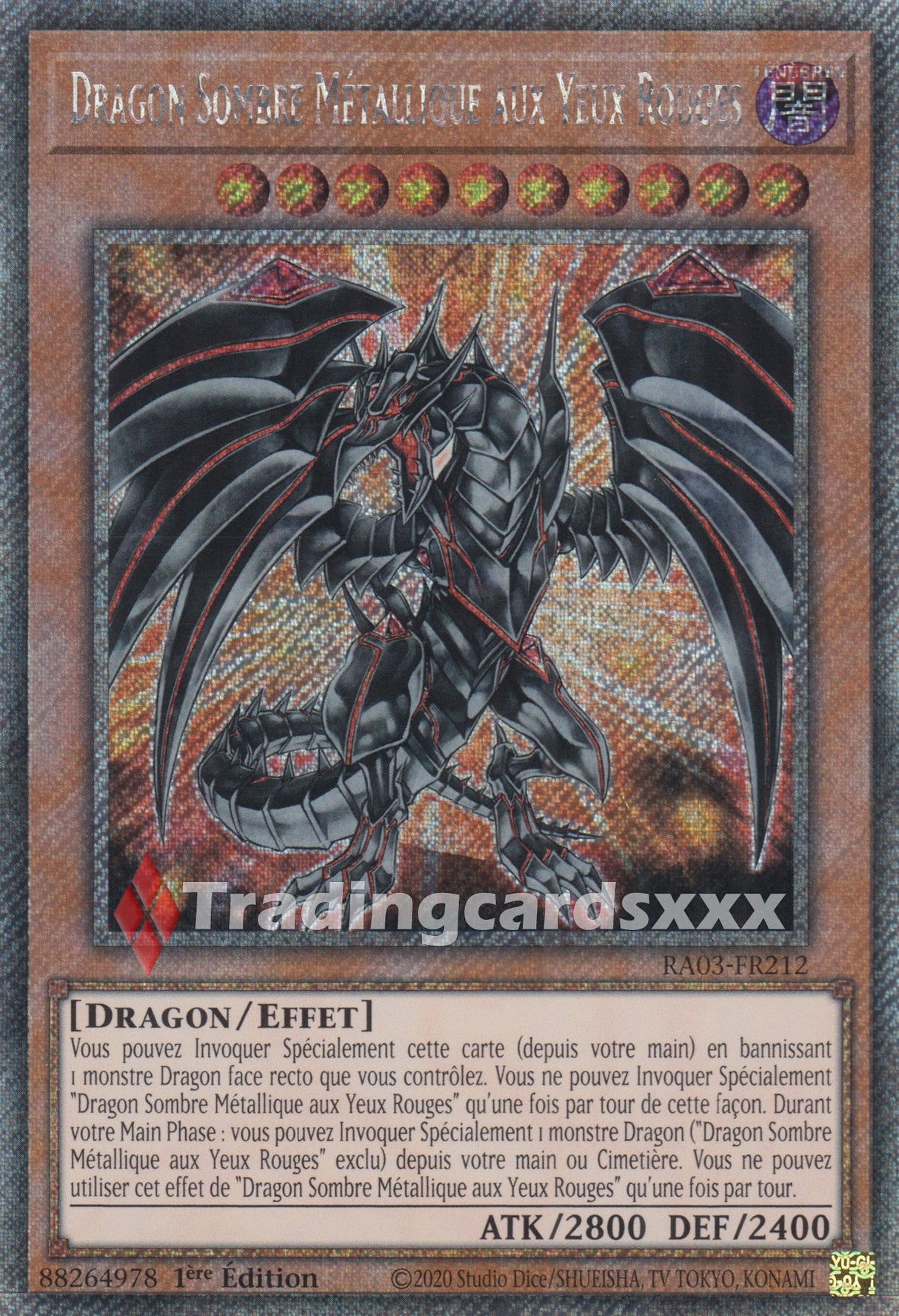 Yu-Gi-Oh! Dragon Sombre Métallique aux Yeux Rouges : RA03-FR212