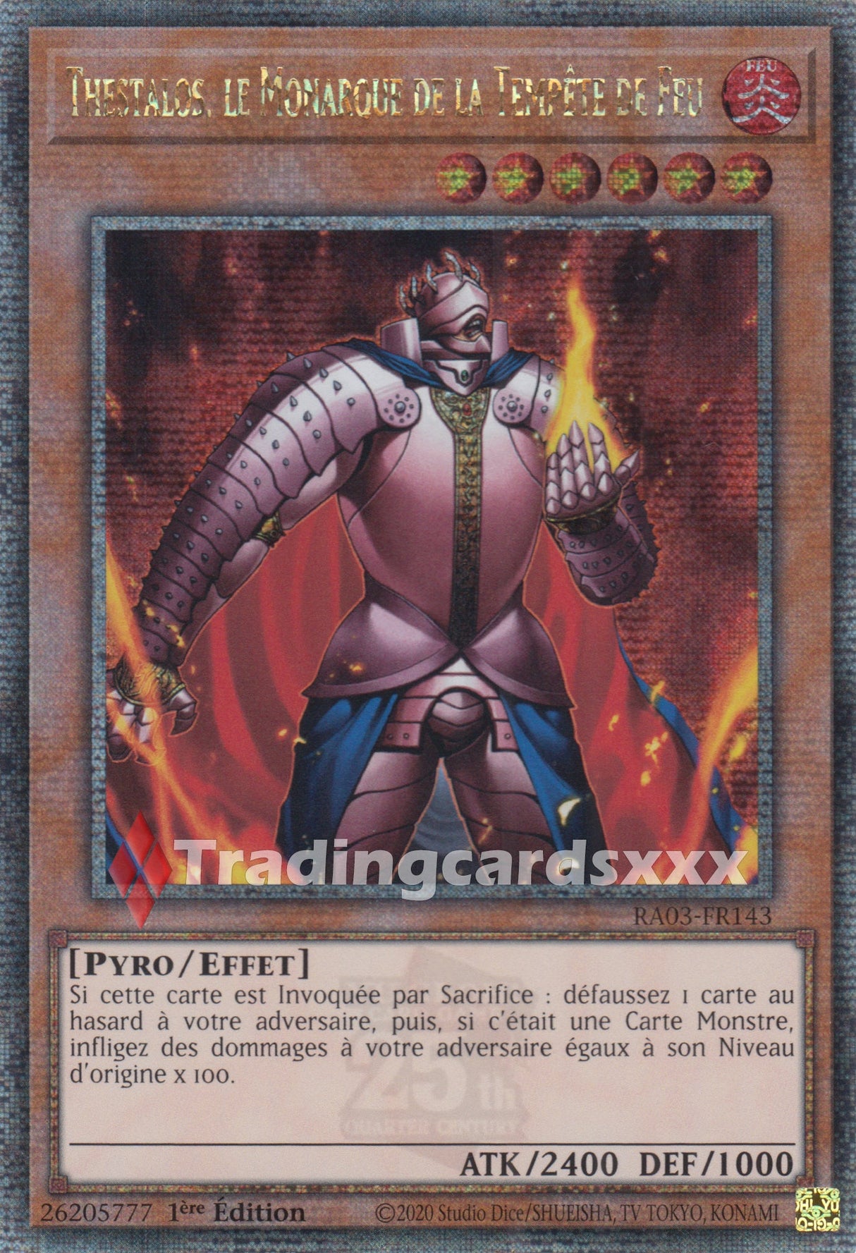 Yu-Gi-Oh! Thestalos, le Monarque de la Tempête de Feu : RA03-FR143