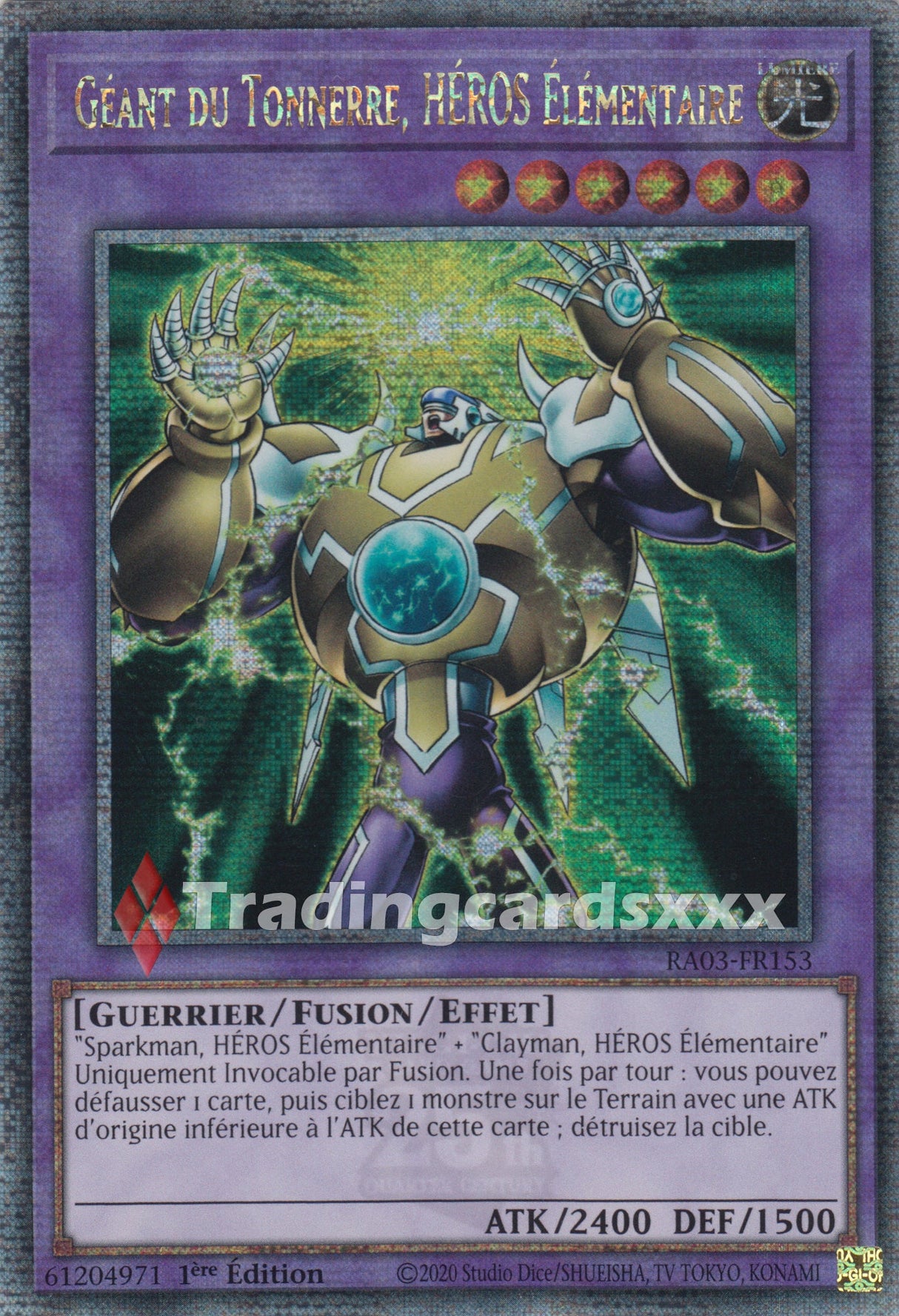 Yu-Gi-Oh! Géant du Tonnerre, HÉROS Élémentaire : RA03-FR153