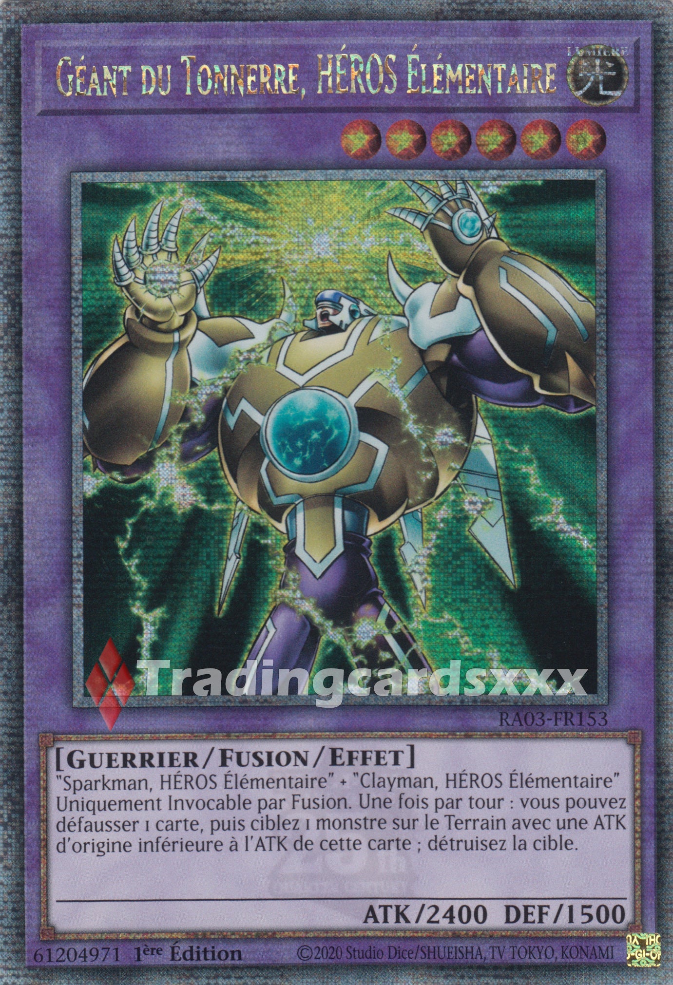 Yu-Gi-Oh! Géant du Tonnerre, HÉROS Élémentaire : RA03-FR153