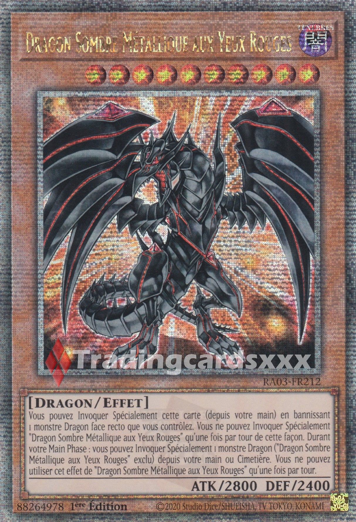 Yu-Gi-Oh! Dragon Sombre Métallique aux Yeux Rouges : RA03-FR212