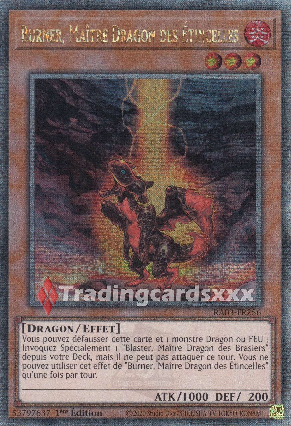 Yu-Gi-Oh! Burner, Maître Dragon des Étincelles : RA03-FR256