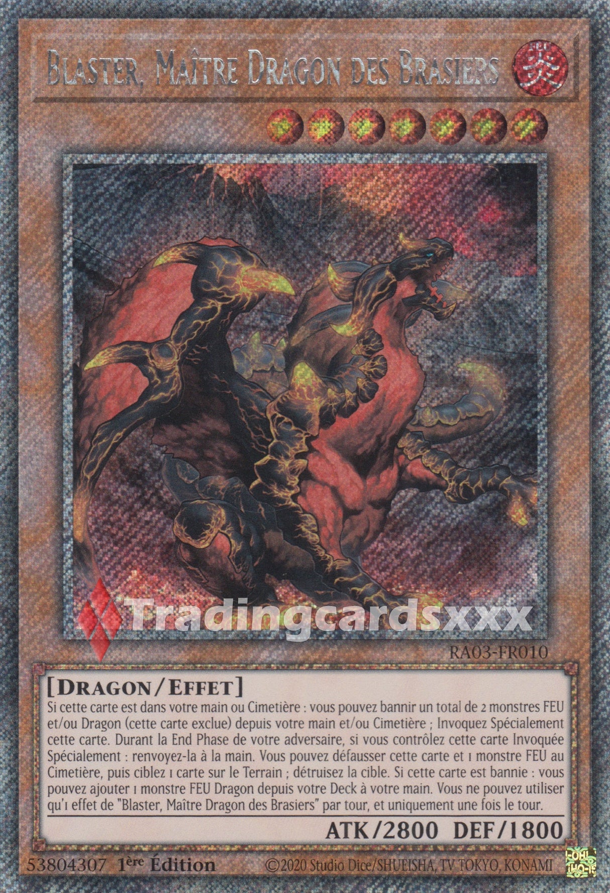 Yu-Gi-Oh! Blaster, Maître Dragon des Brasiers : RA03-FR010