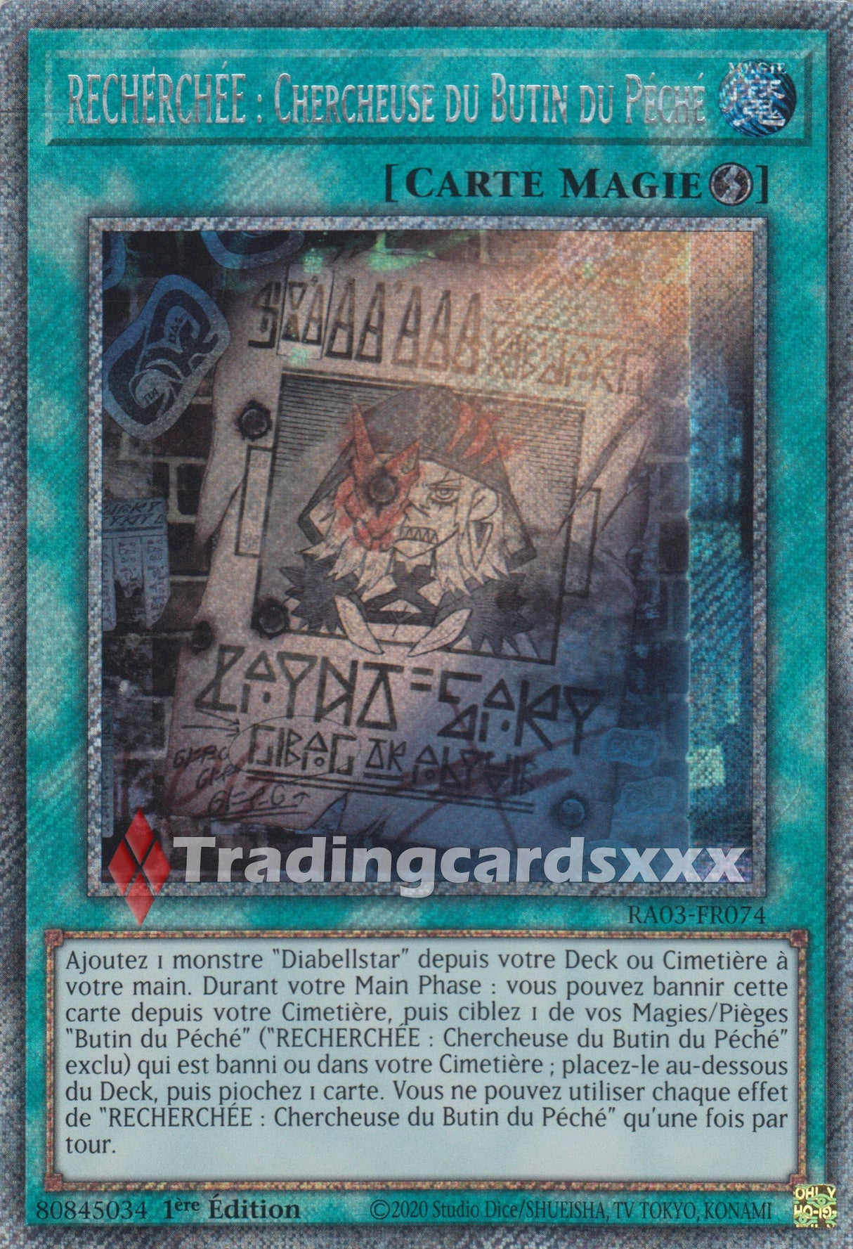 Yu-Gi-Oh! RECHERCHÉE : Chercheuse du Butin du Péché : RA03-FR074