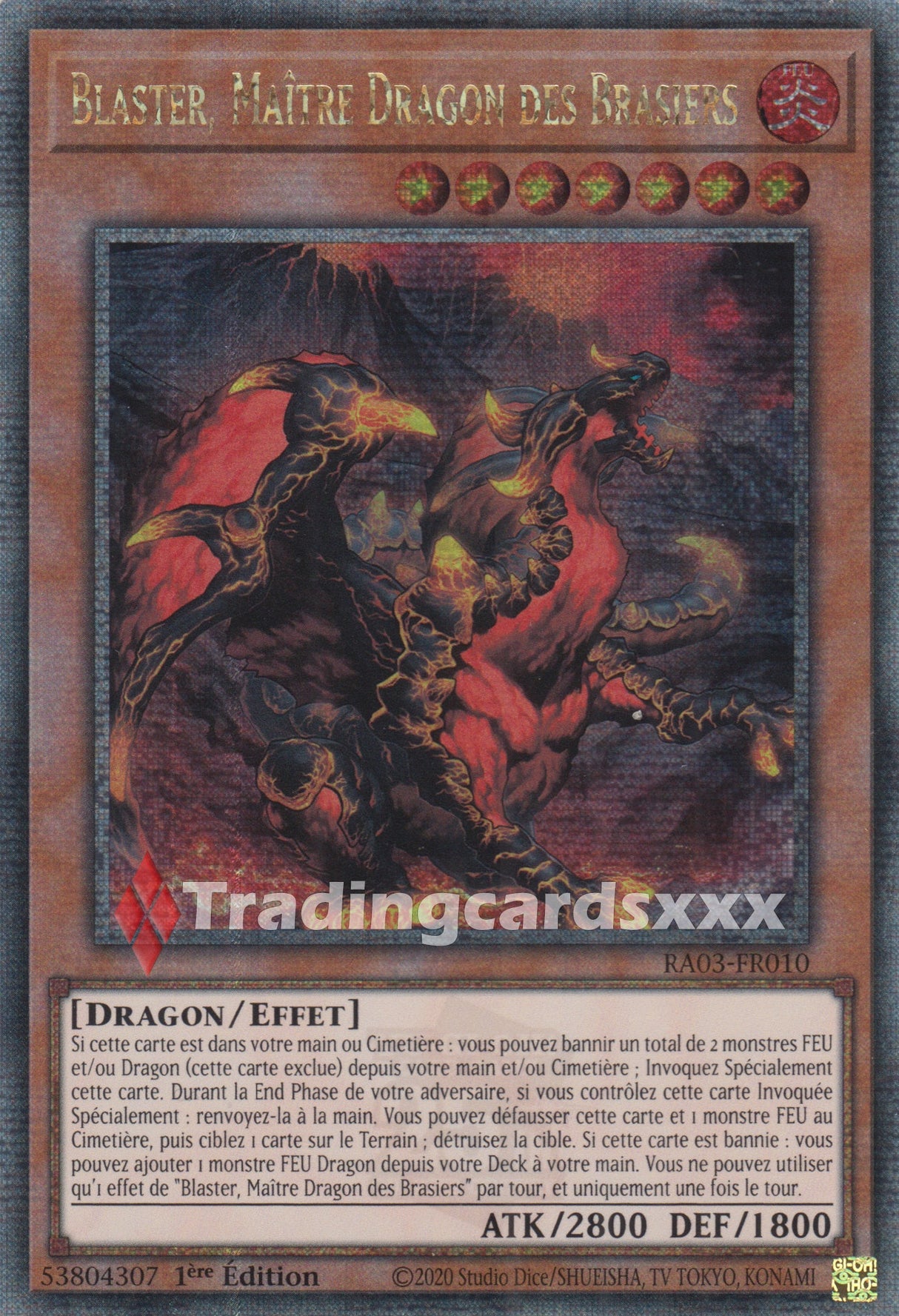 Yu-Gi-Oh! Blaster, Maître Dragon des Brasiers : RA03-FR010