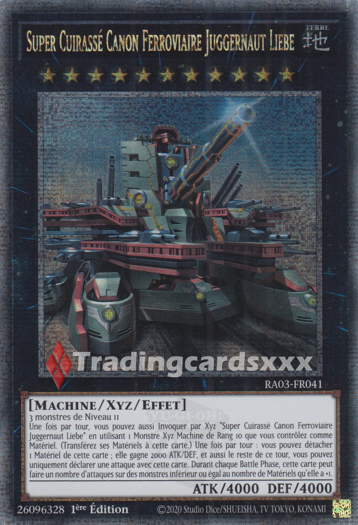 Yu-Gi-Oh! Super Cuirassé Canon Ferroviaire Juggernaut Liebe : RA03-FR041 - QCSE