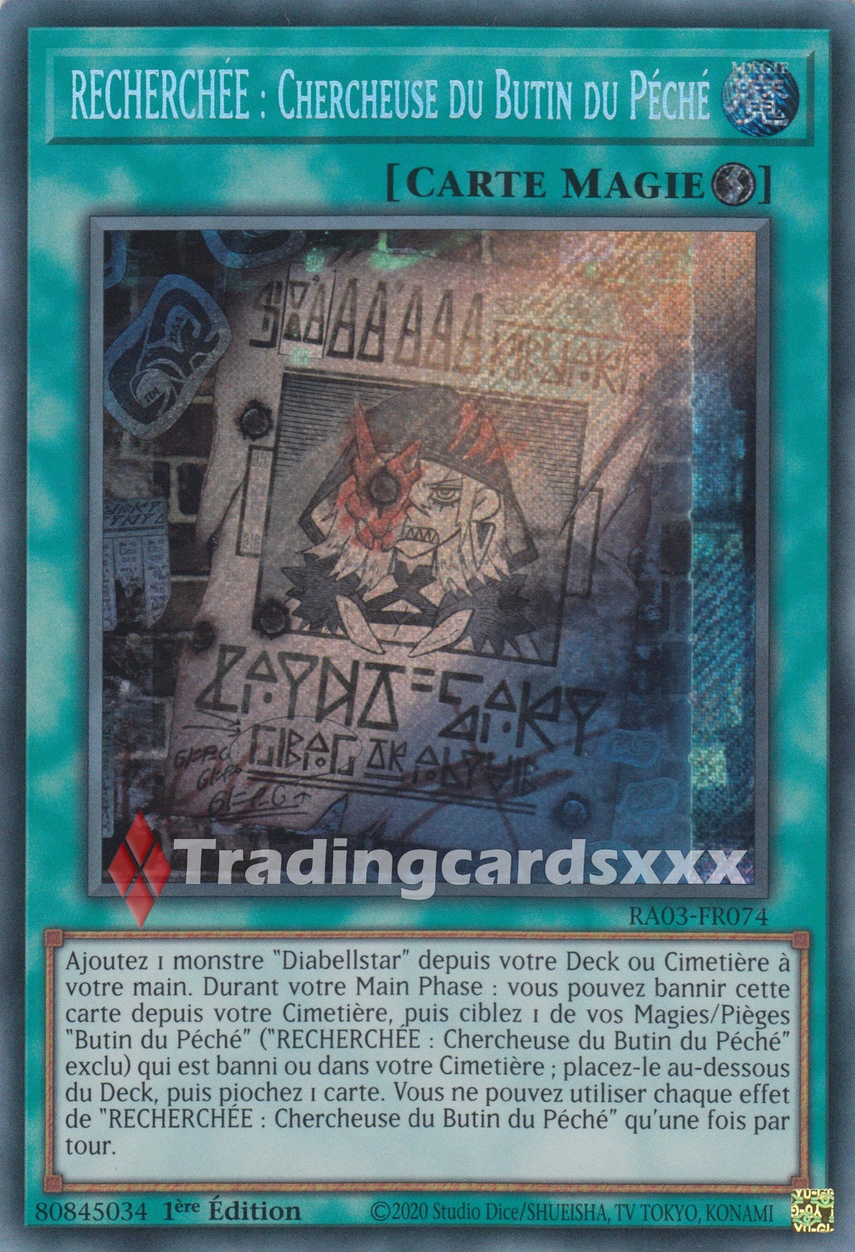 Yu-Gi-Oh! RECHERCHÉE : Chercheuse du Butin du Péché : RA03-FR074