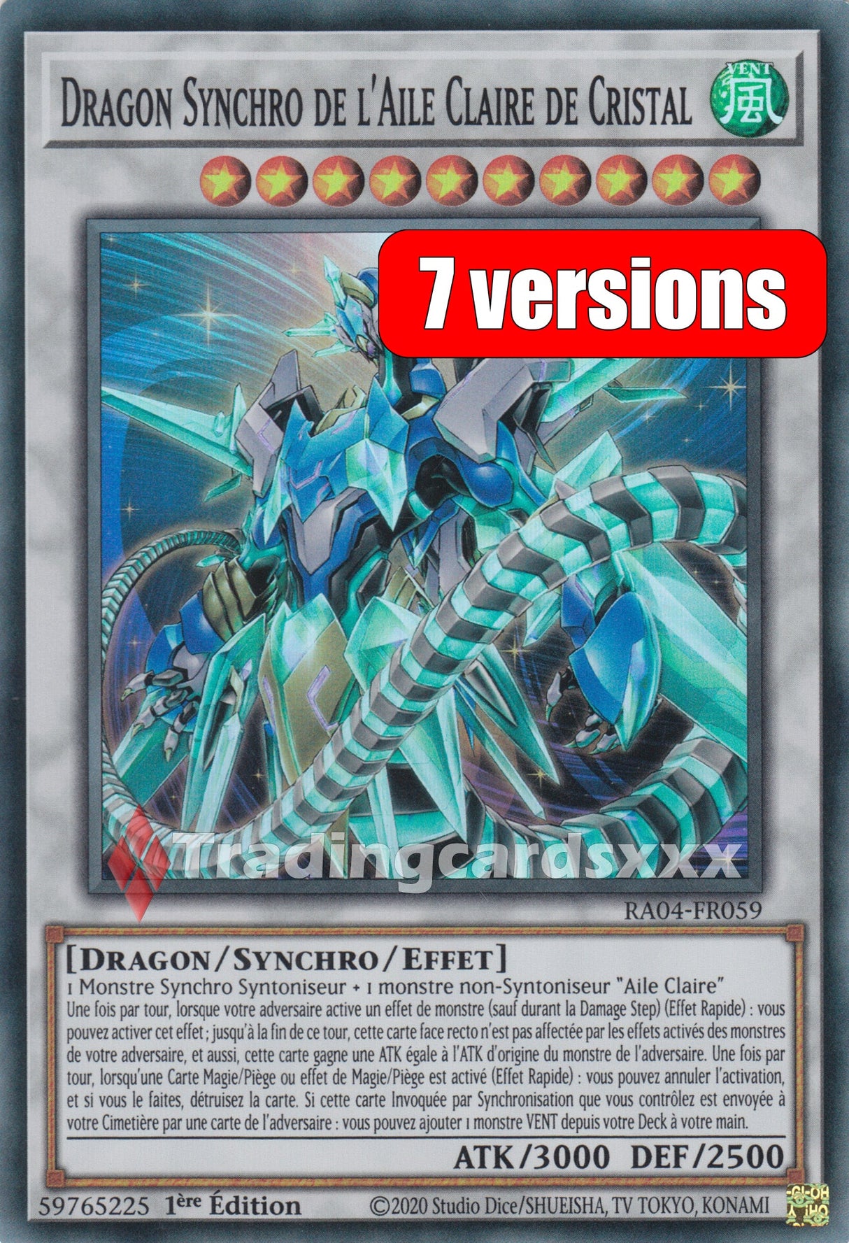 Yu-Gi-Oh! Dragon Synchro de l'Aile Claire de Cristal : RA04-FR059