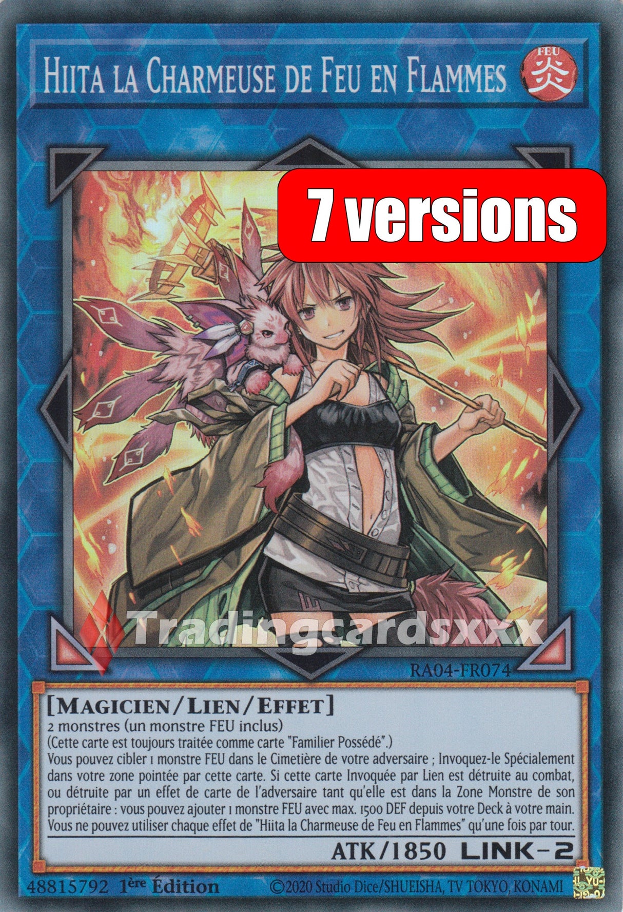 Yu-Gi-Oh! Hiita la Charmeuse de Feu en Flammes : RA04-FR074