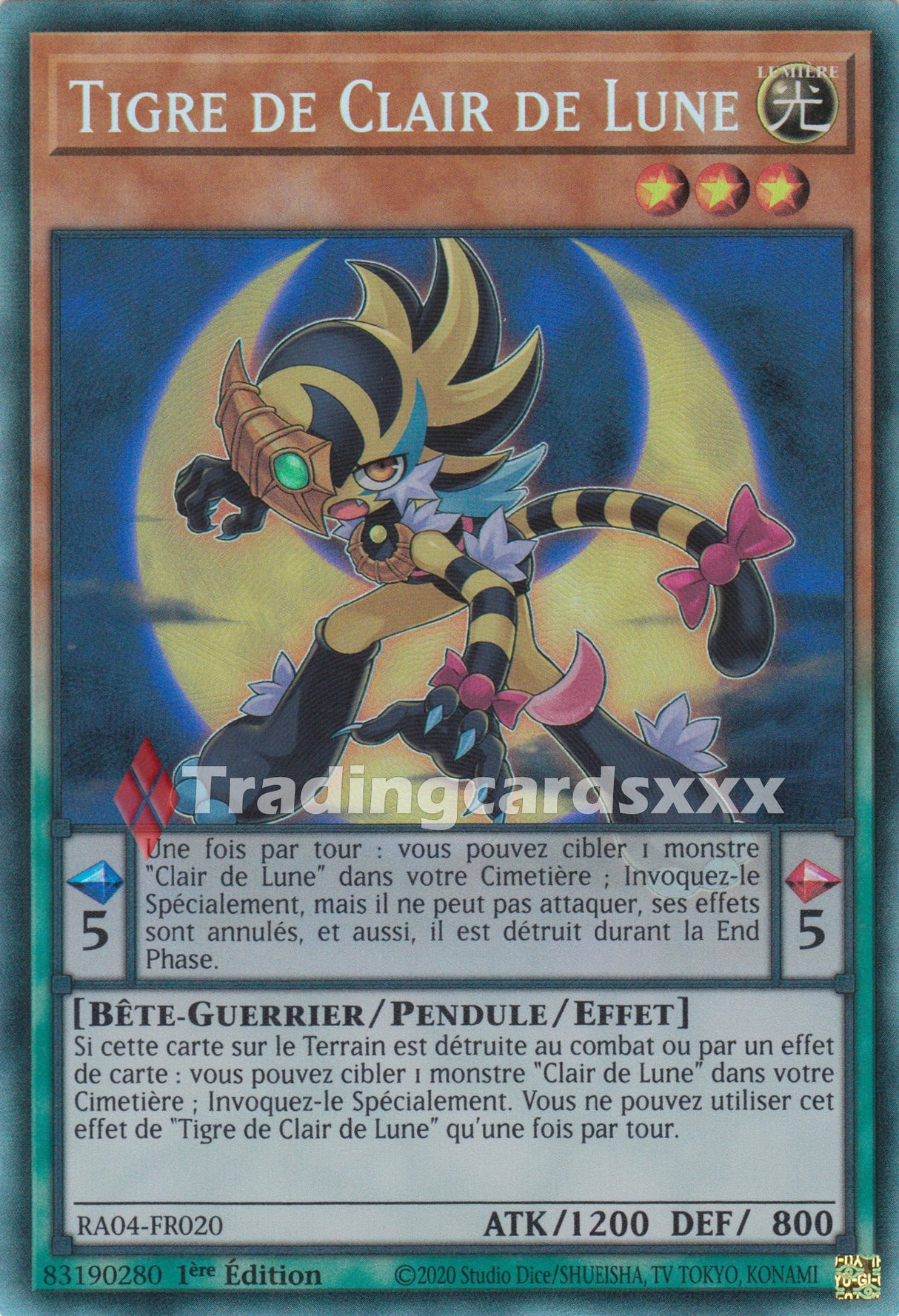 Yu-Gi-Oh! Tigre de Clair de Lune : RA04-FR020