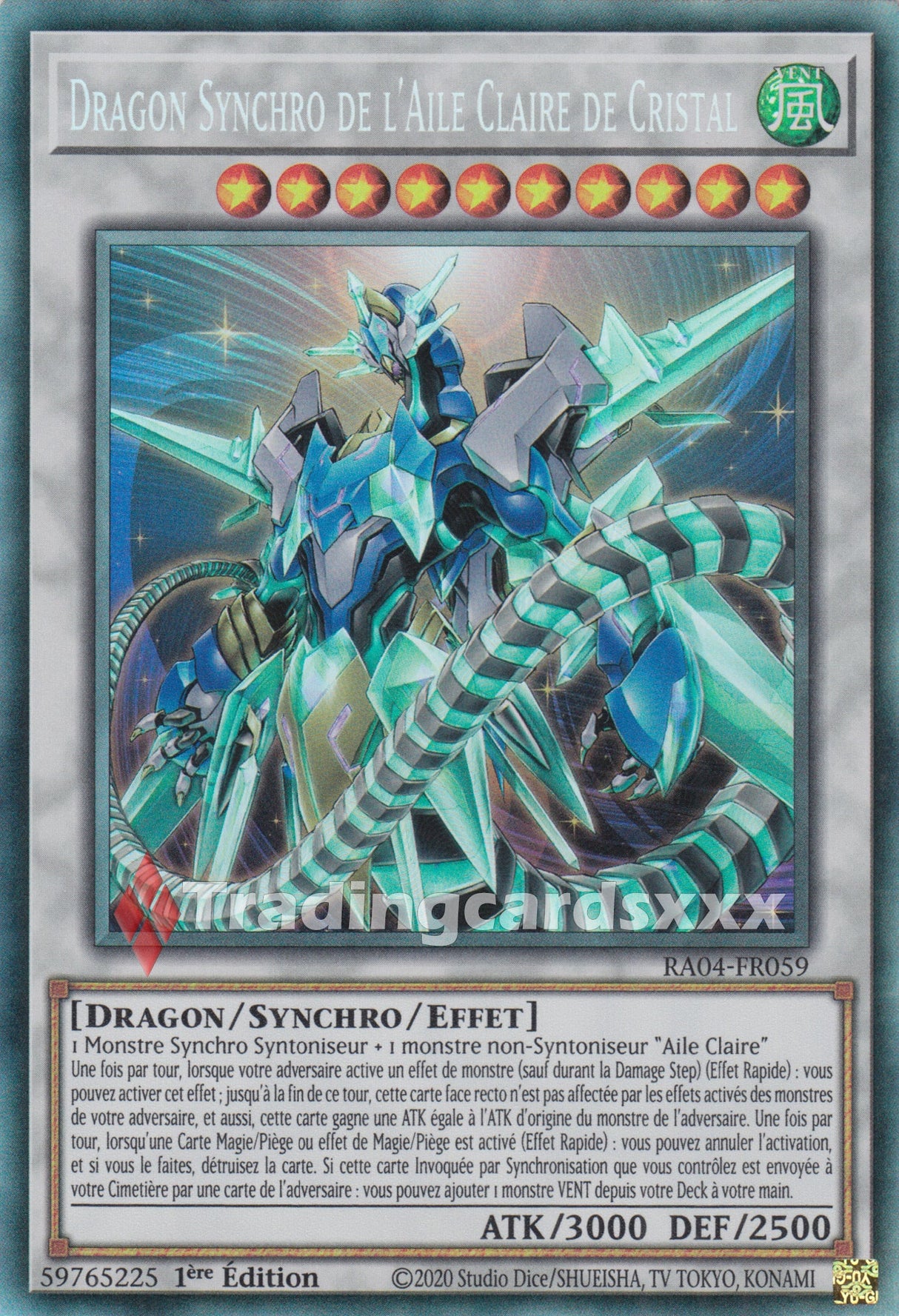 Yu-Gi-Oh! Dragon Synchro de l'Aile Claire de Cristal : RA04-FR059