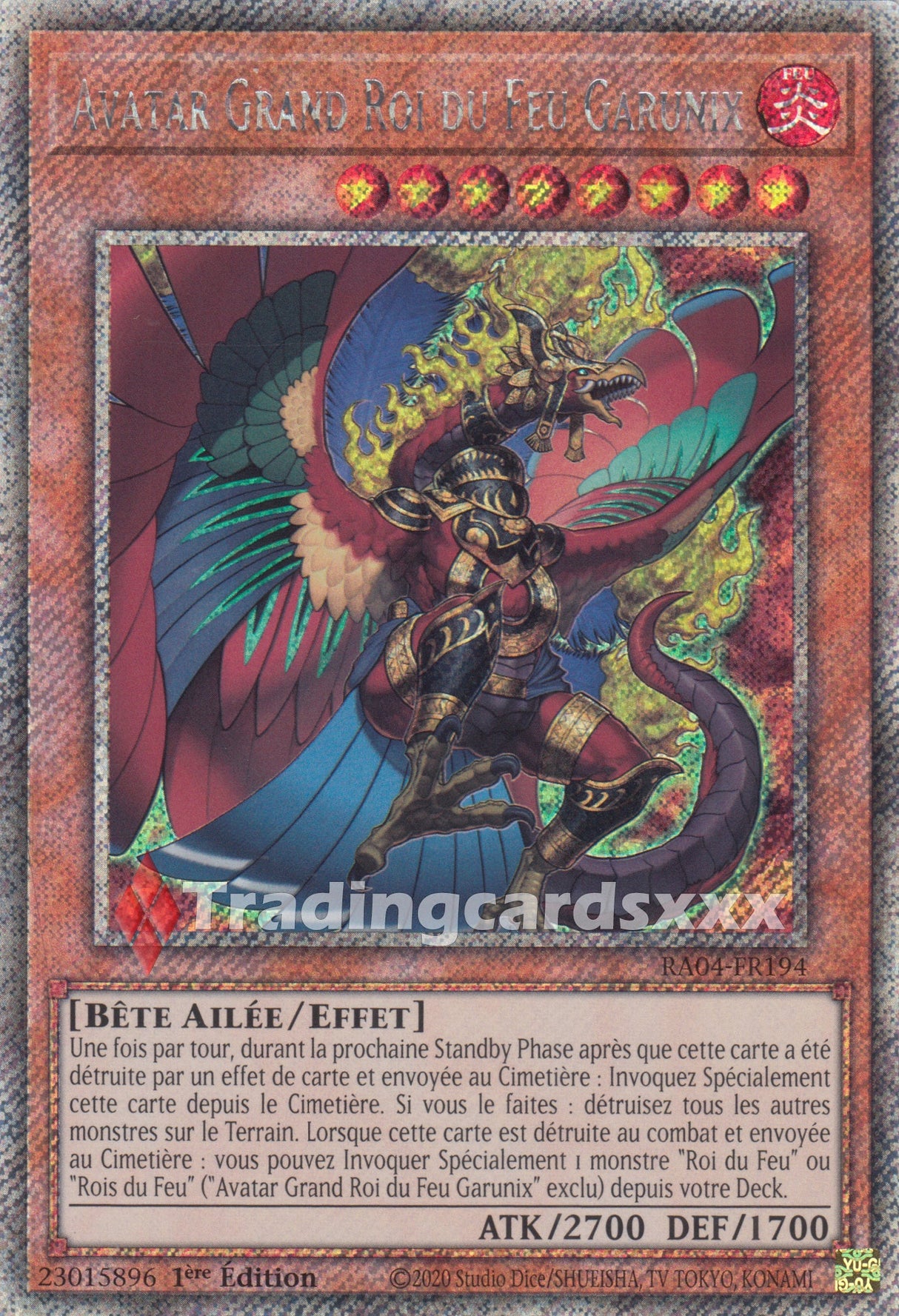 Yu-Gi-Oh! Avatar Grand Roi du Feu Garunix : PS RA04-FR194