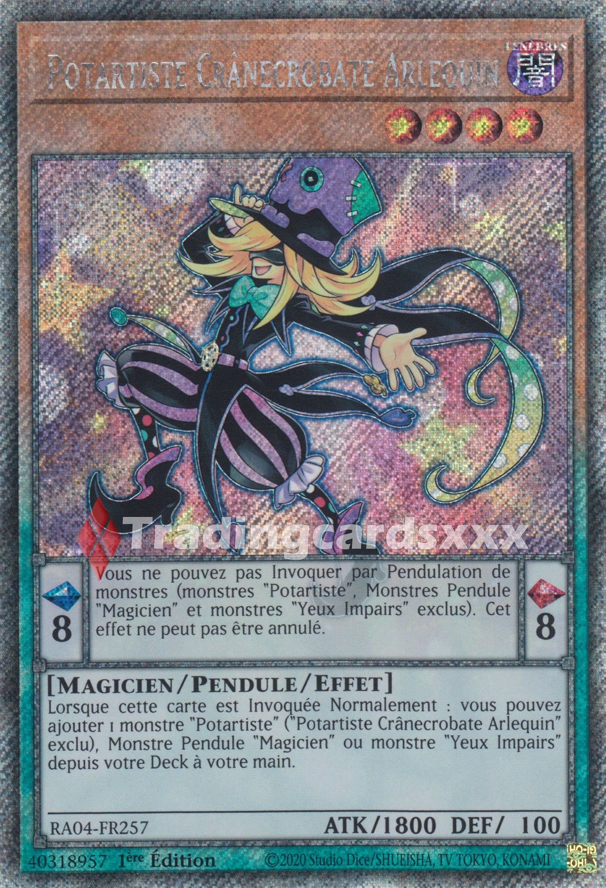Yu-Gi-Oh! Potartiste Crânecrobate Arlequin : PS RA04-FR257