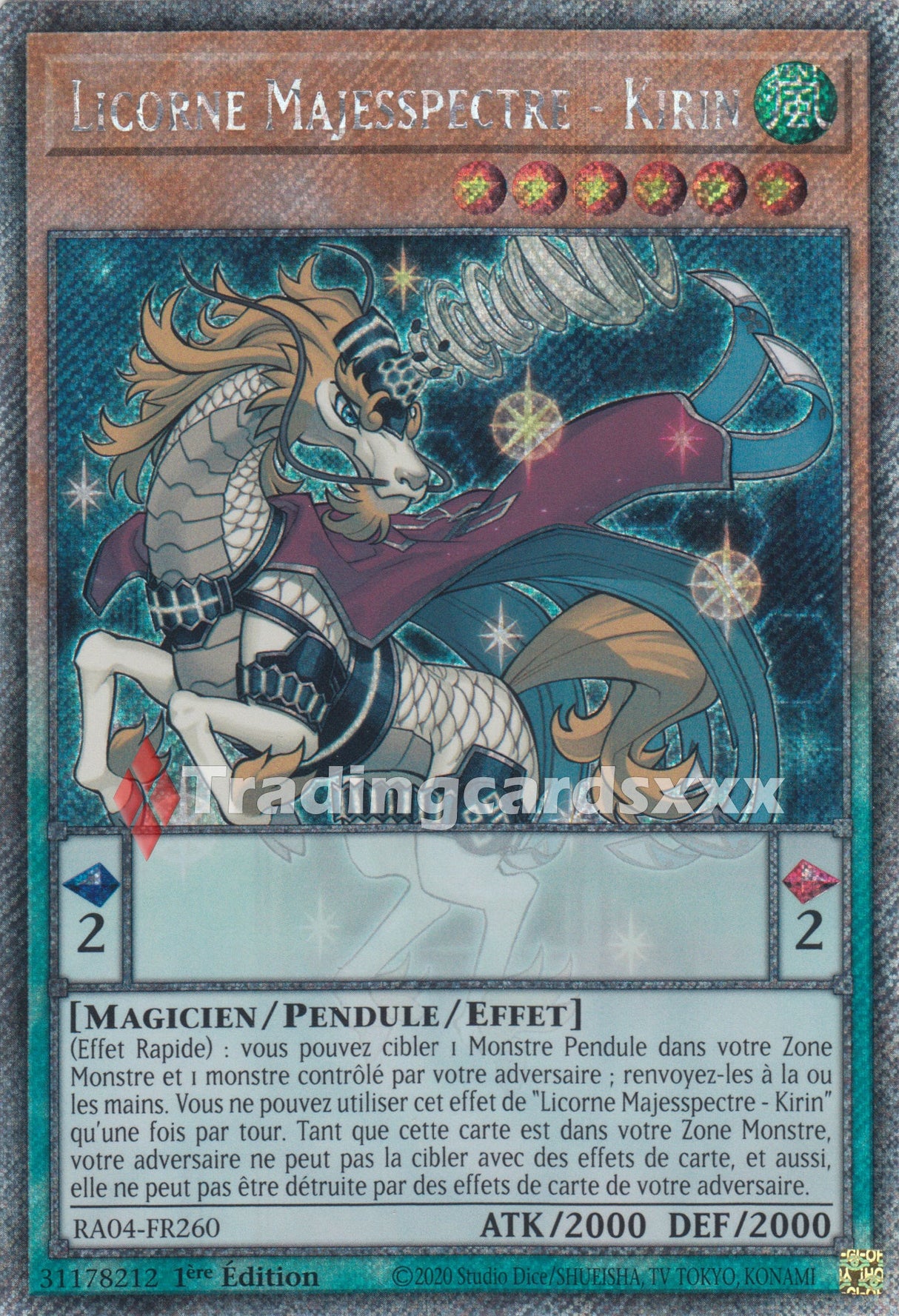 Yu-Gi-Oh! Licorne Majesspectre - Kirin : PS RA04-FR260
