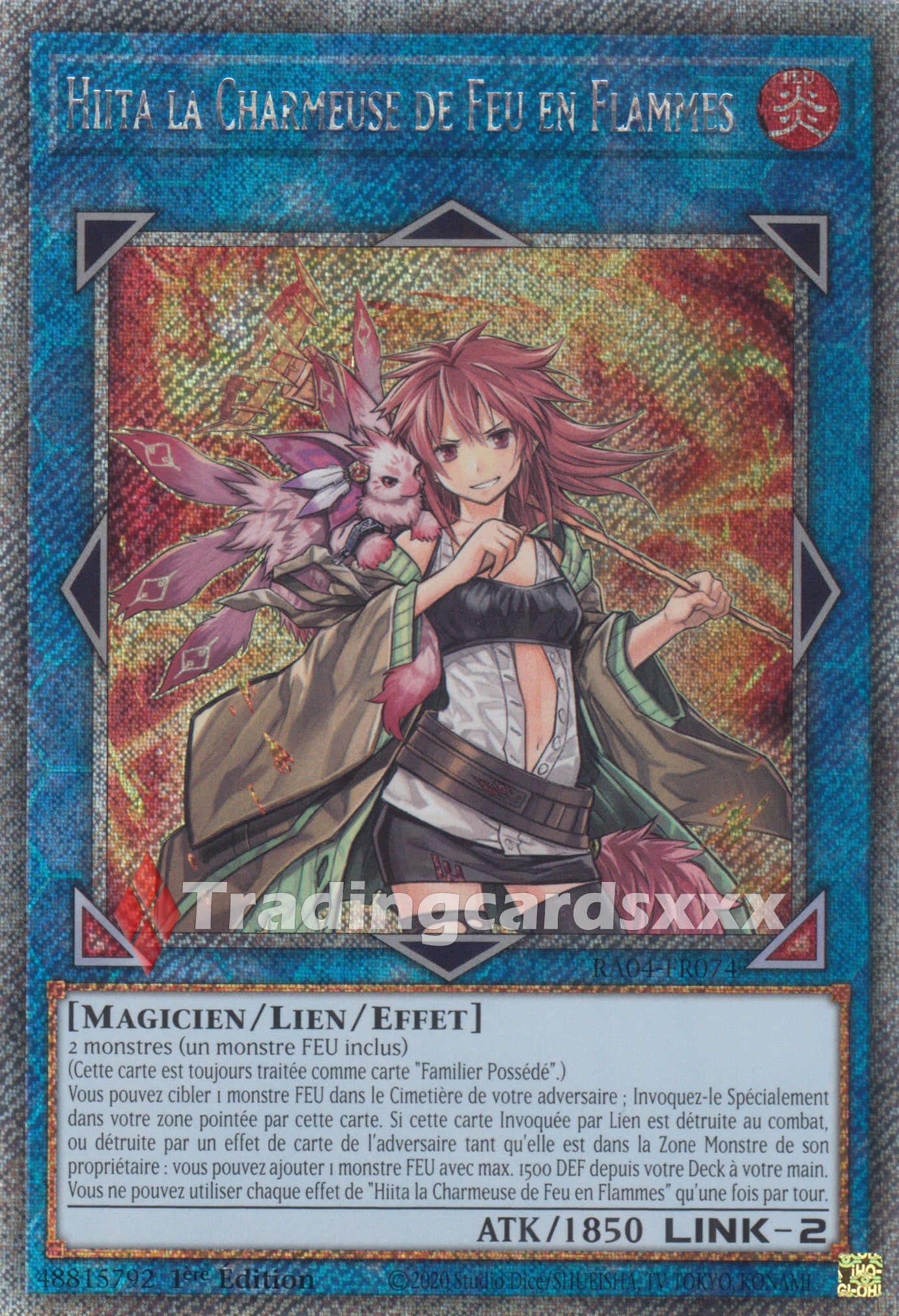 Yu-Gi-Oh! Hiita la Charmeuse de Feu en Flammes : RA04-FR074